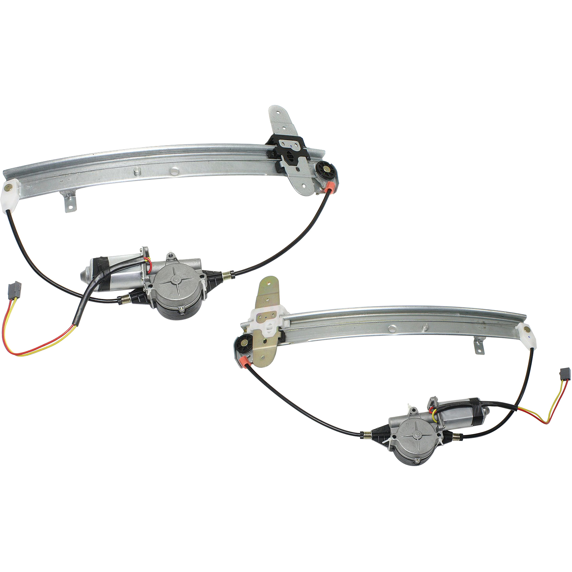 AM TOWN CAR 98-11 REAR WINDOW REGULATOR RH AND LH Set of 2 Power w Motor Sedan SKU SET JL491713 Partslink FO1550109 FO1551109 OEM 7W1Z5427000A PFM 7W1Z5427001A