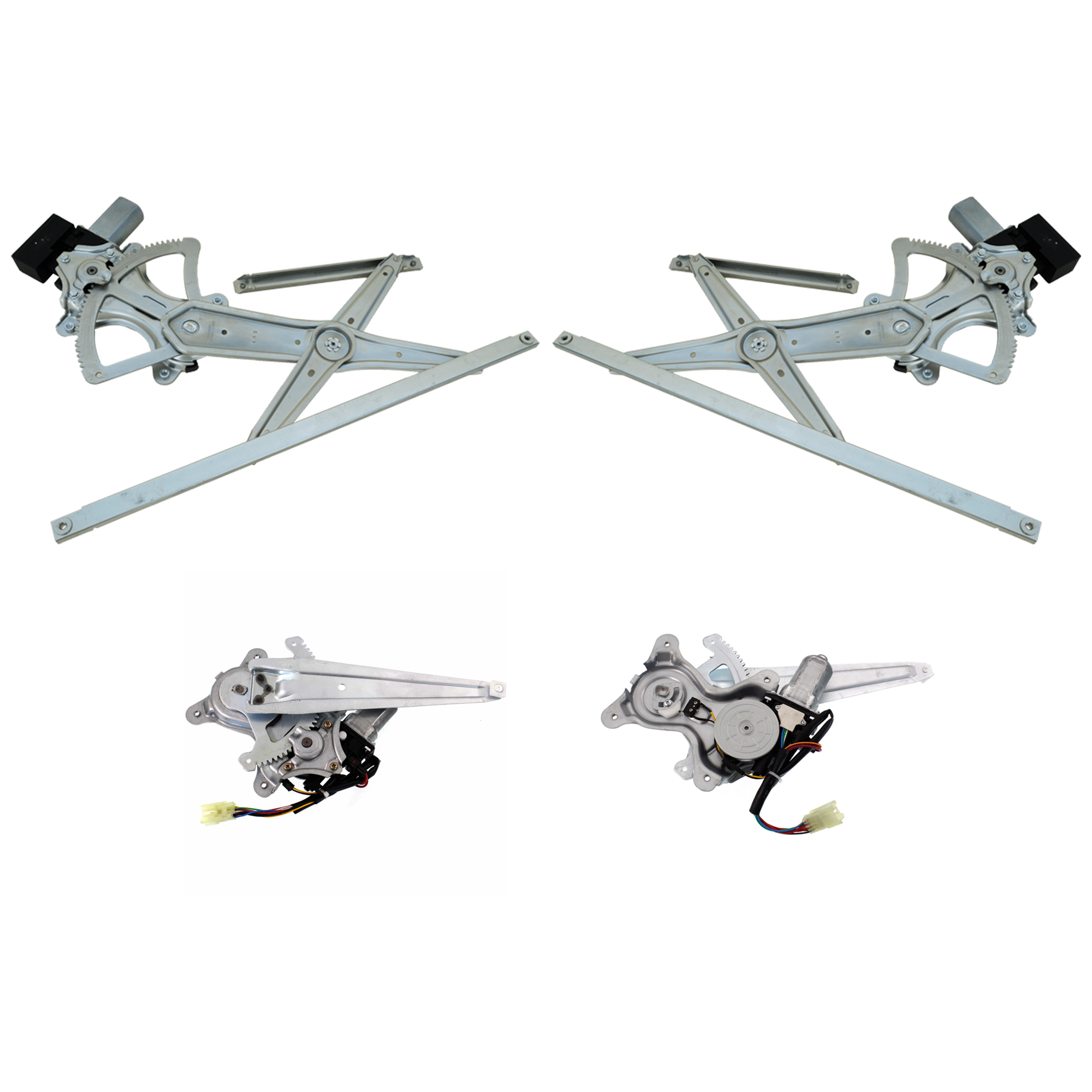 AM ES300-02-03 ES330-04-06 FRONT AND REAR WINDOW REGULATOR RH AND LH Power w Motor and Anti Pinch 5 Pins SKU SET JL491733-4 OEM 6980133070 PFM 6980233070 PFM