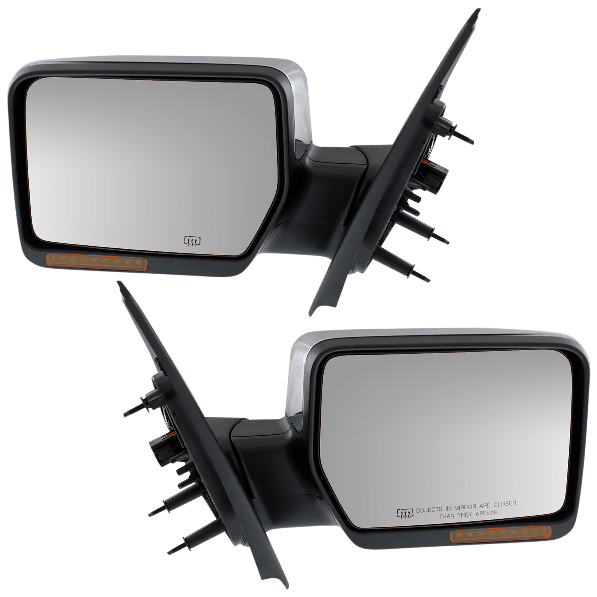 AM F 150-04-06 MARK LT 06-06 MIRROR RH AND LH Non Towing Power Manual Folding Heated Chrome w In housing Signal Light No Auto dimming BSD and Memory SKU SET JLN20ER Partslink FO1320332 FO1321332 OEM 6L3Z17682HA 6L3Z17683EA