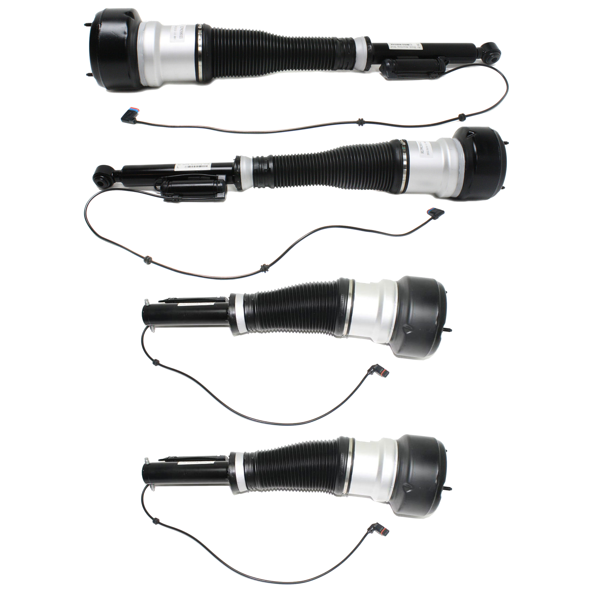 AM S600 S550-07-13 FRONT AND REAR AIR STRUT RH AND LH Gas Charged Set of 4 SKU SET JM288003-3 OEM 2213204913-2213205113-22132073