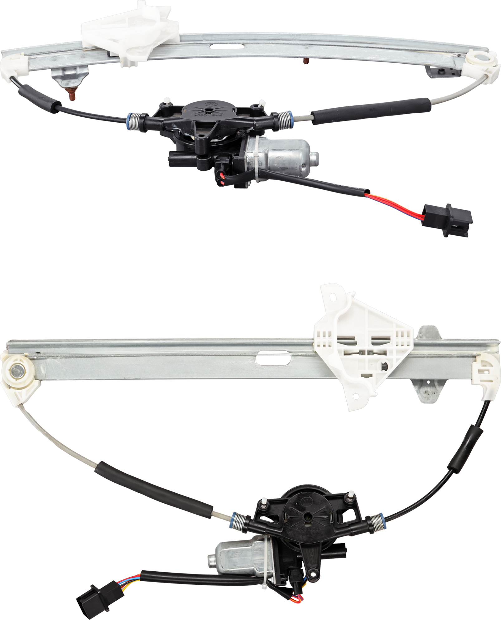 AM CX 3-16-22 FRONT WINDOW REGULATOR RH AND LH Power w Motor 2 Pins SKU SET JM46290001 Partslink MA1350134 MA1351134 OEM D10E58590B PFM D10E59590B PFM