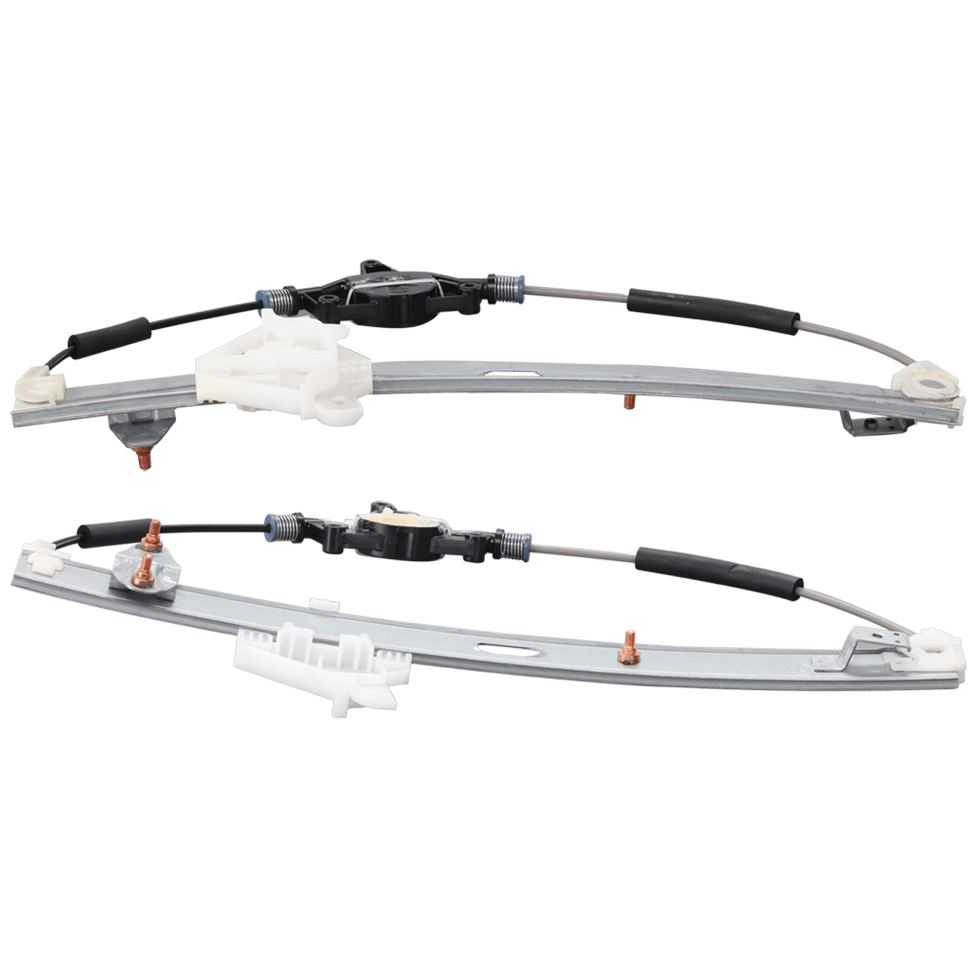 AM CX 5-17-25 FRONT WINDOW REGULATOR RH AND LH Power w o Motor SKU SET JM46290003 Partslink MA1350135 MA1351135 OEM KB7W58590 KB7W59590