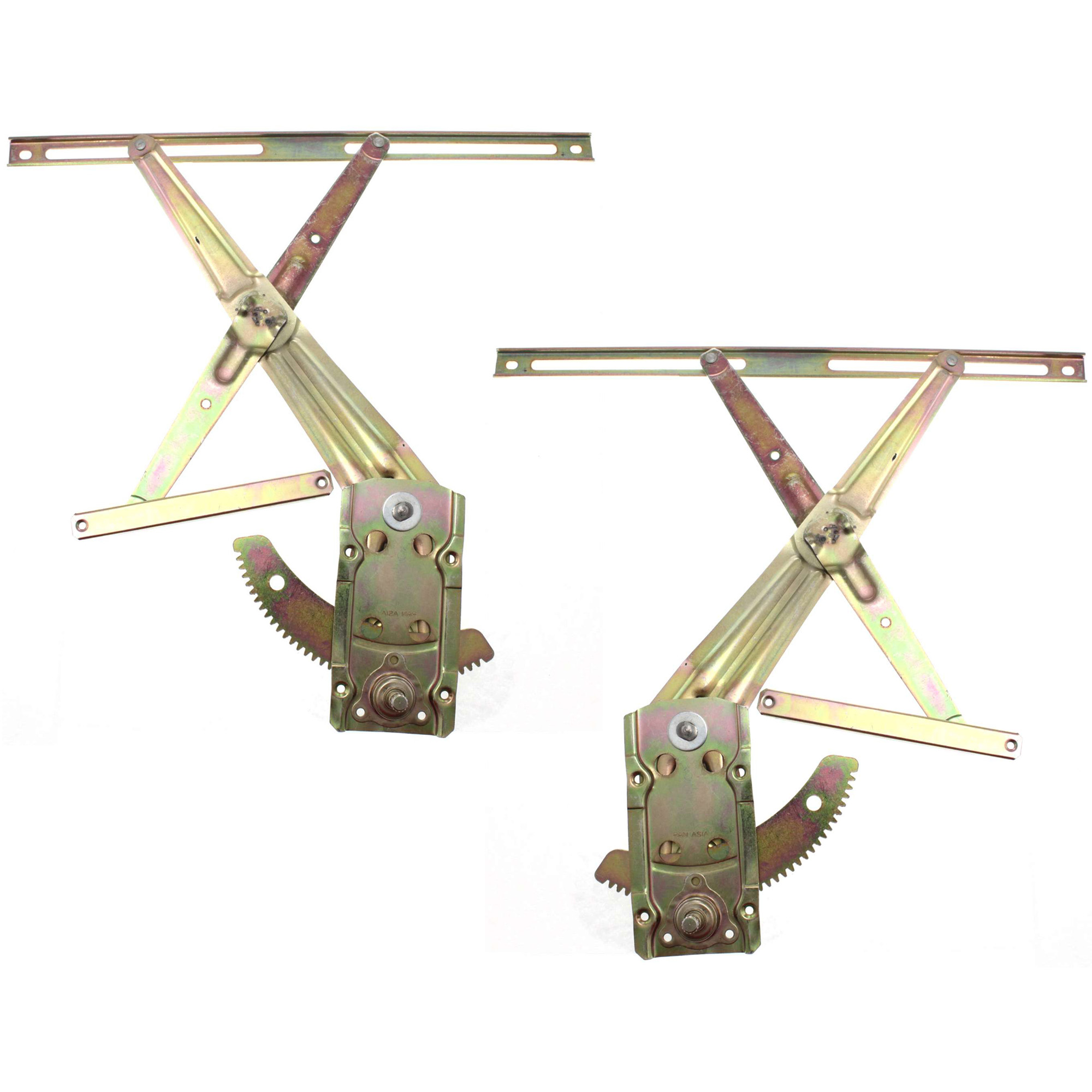 AM RAM 50-87-93 MIGHTY MAX 87-96 FRONT WINDOW REGULATOR RH AND LH Manual Manual Crank Type SKU SET JM462915 Partslink MI1350101 MI1351101 OEM MB422171 MB422172