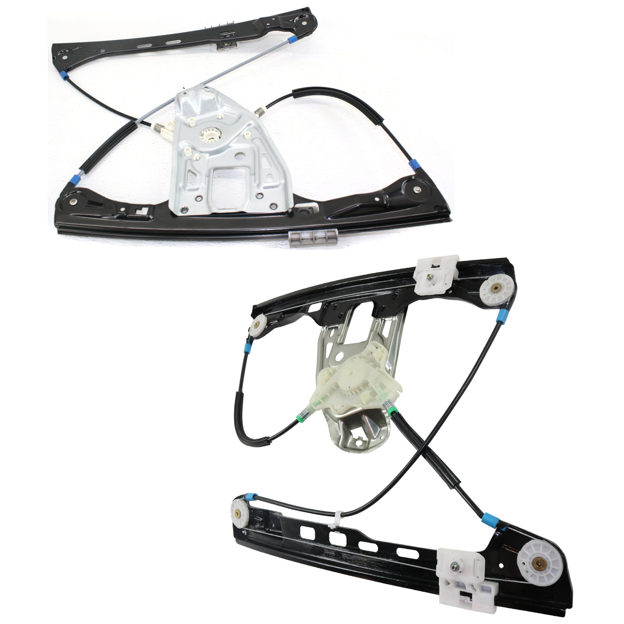 AM C CLASS 01-05 FRONT WINDOW REGULATOR RH AND LH Power w o Motor 203 Chassis SKU SET JM462925 Partslink MB1350114 MB1351114 OEM 2037201546-2037201646