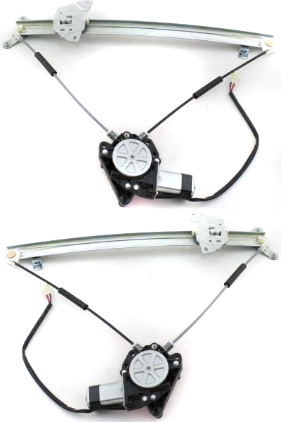 AM MONTERO 92-00 FRONT WINDOW REGULATOR RH AND LH Power w Motor SKU SET JM462957 Partslink MI1350102 MI1351102 OEM MR135165 MR135166
