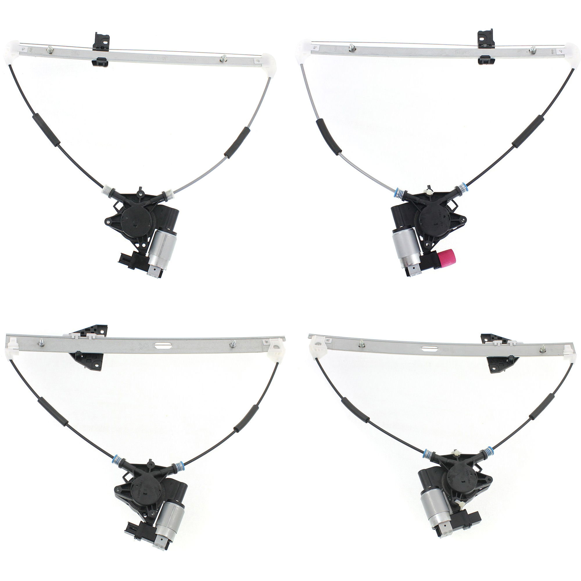 AM MAZDA 5-06-17 FRONT AND REAR WINDOW REGULATOR RH AND LH Power w Motor SKU SET JM462963-4 Partslink MA1350111 MA1356101 MA1351111 MA1357102 MA1550106 MA1356102 MA1551106 OEM C23558590B PFM GJ6A5858XC C235