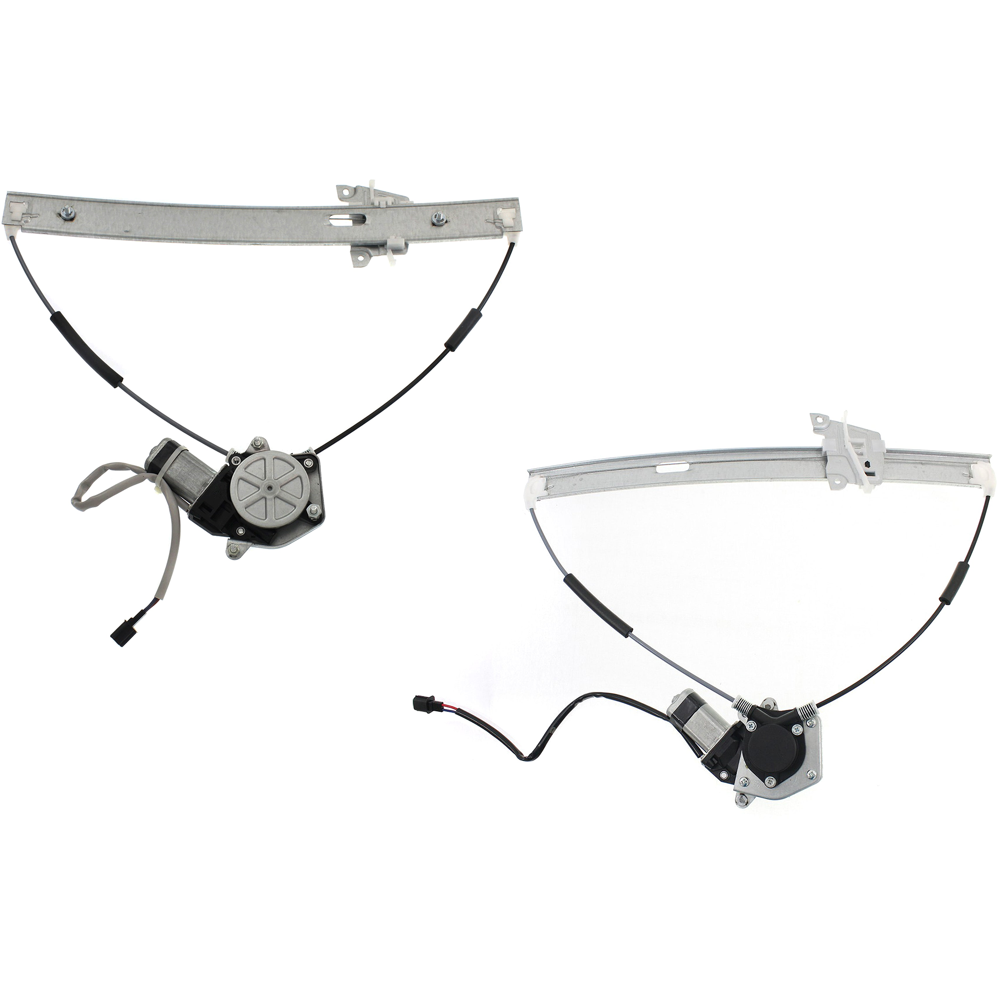AM TRIBUTE 01-06 FRONT WINDOW REGULATOR RH AND LH Power With Motor SKU SET JM462965 Partslink MA1350116 MA1351116 OEM EC0258560J EC0259560H