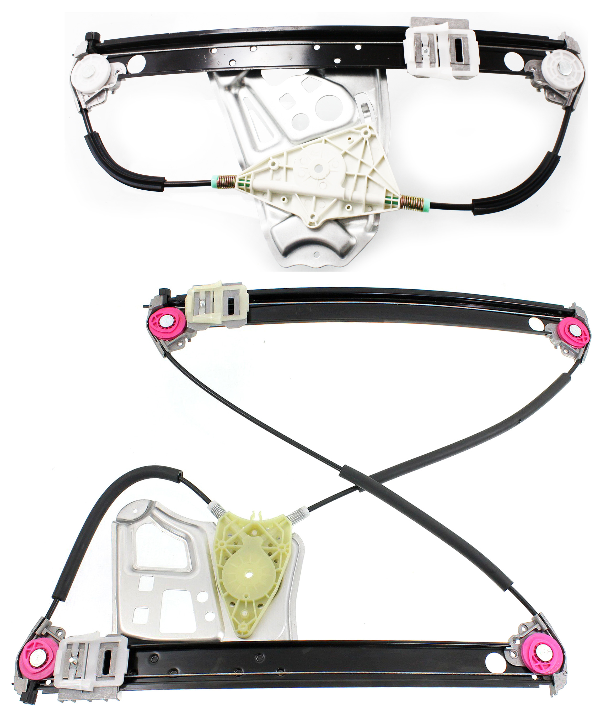 AM S430 S500-00-02 FRONT AND REAR WINDOW REGULATOR RH Power w o Motor SKU SET JM462971-2R Partslink MB1551108 OEM 2207200446-2207302446