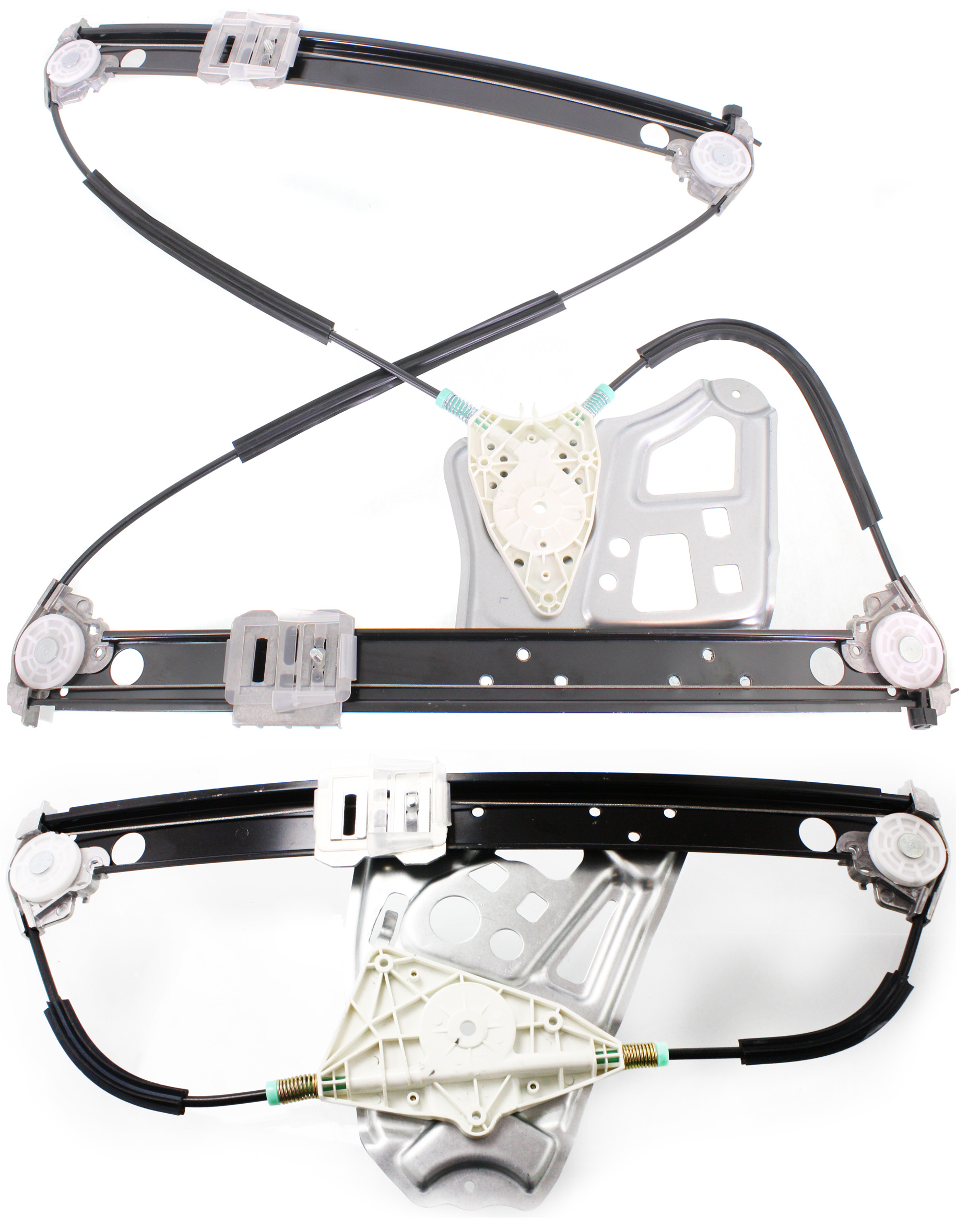 AM S430 S500-00-02 FRONT AND REAR WINDOW REGULATOR LH Power w o Motor SKU SET JM462972-2L Partslink MB1550108 OEM 2207200346-2207302346
