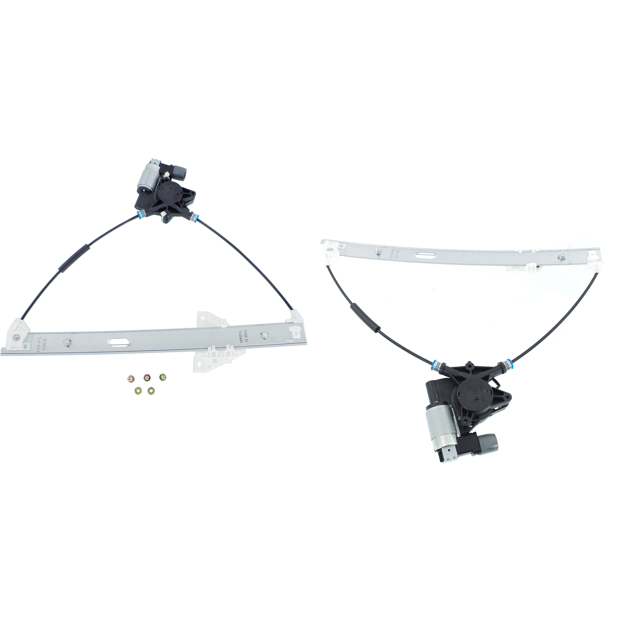 AM MAZDA 3-04-09 FRONT WINDOW REGULATOR RH and LH Power w Motor w Anti Pinch Hatcback Sedan SKU SET JM462987 Partslink MA1350110 MA1357102 MA1351110 OEM BP4K58590A PFM GJ6A5858XC BP4K