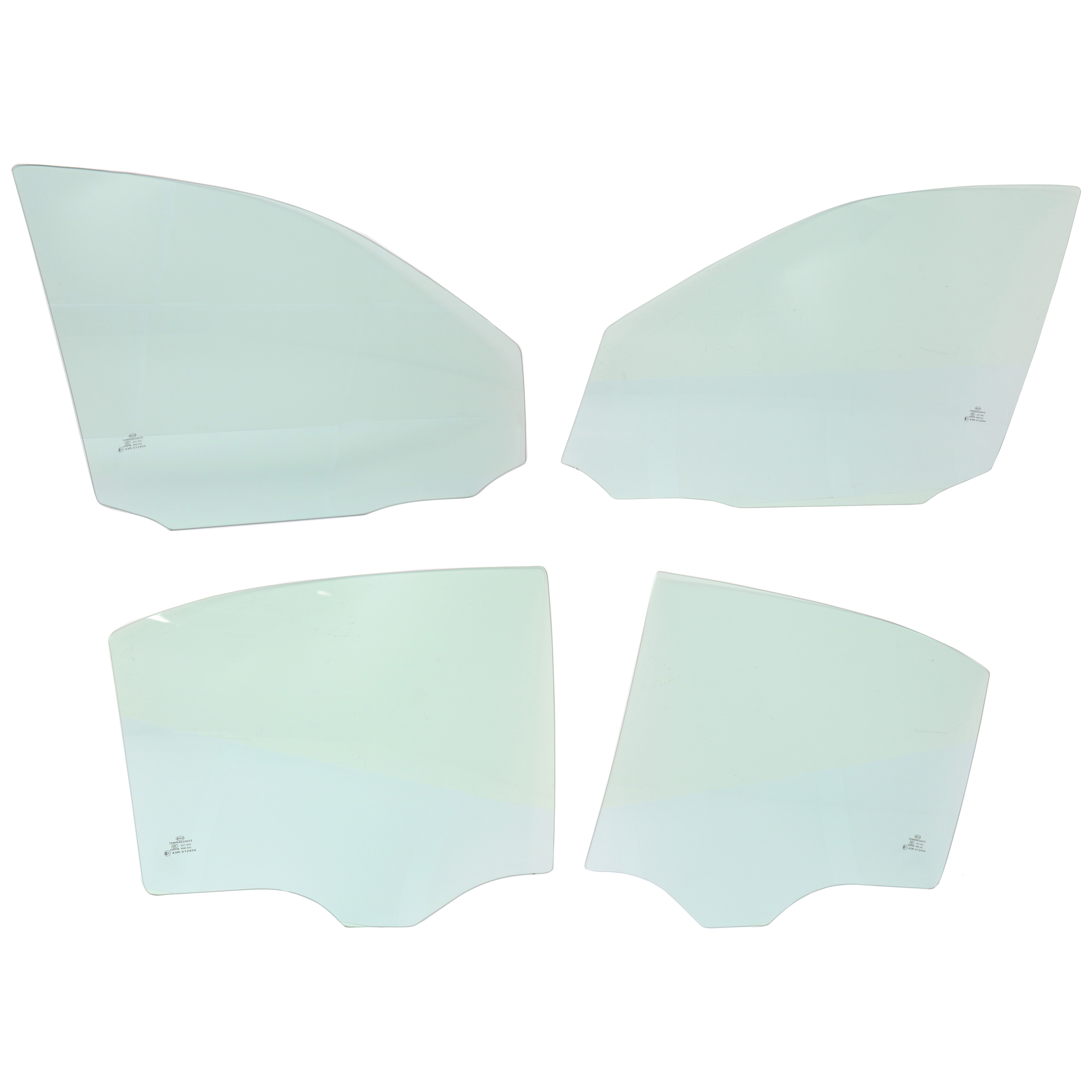 AM MERCEDS BENZ C CLASS 08-11 DOOR GLASS Front and Rear RH and LH Green Tint Set of 4 Sedan SKU SET JM480111-4 OEM 2047250700 FD23570GTNN 2047250