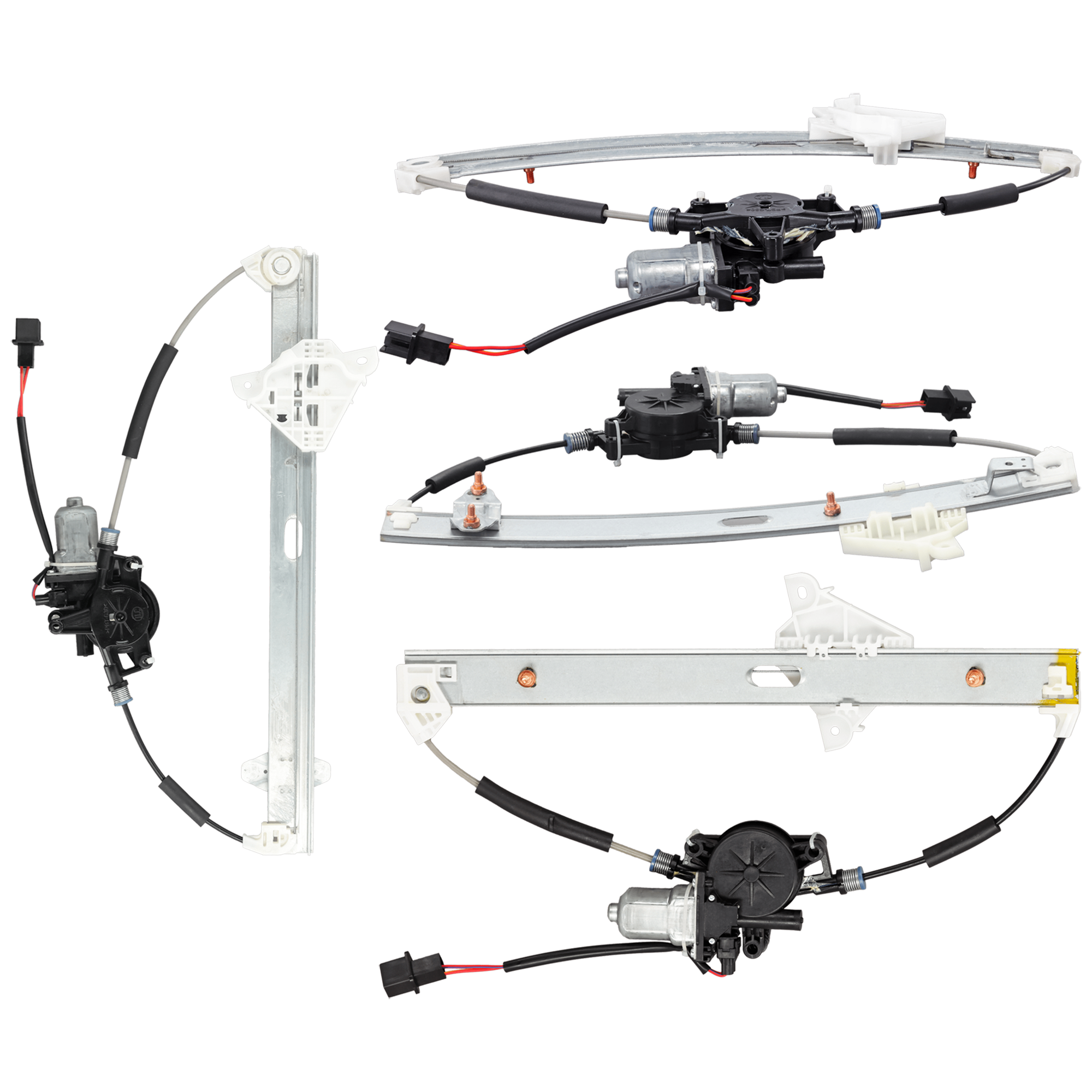 AM CX 5-17-24 FRONT AND REAR WINDOW REGULATOR RH AND LH Power w Motor 2 Pins SKU SET JM49170009-4 Partslink MA1550126 MA1551126 OEM KB7W58590 PFM KB7W59590 PFM KB
