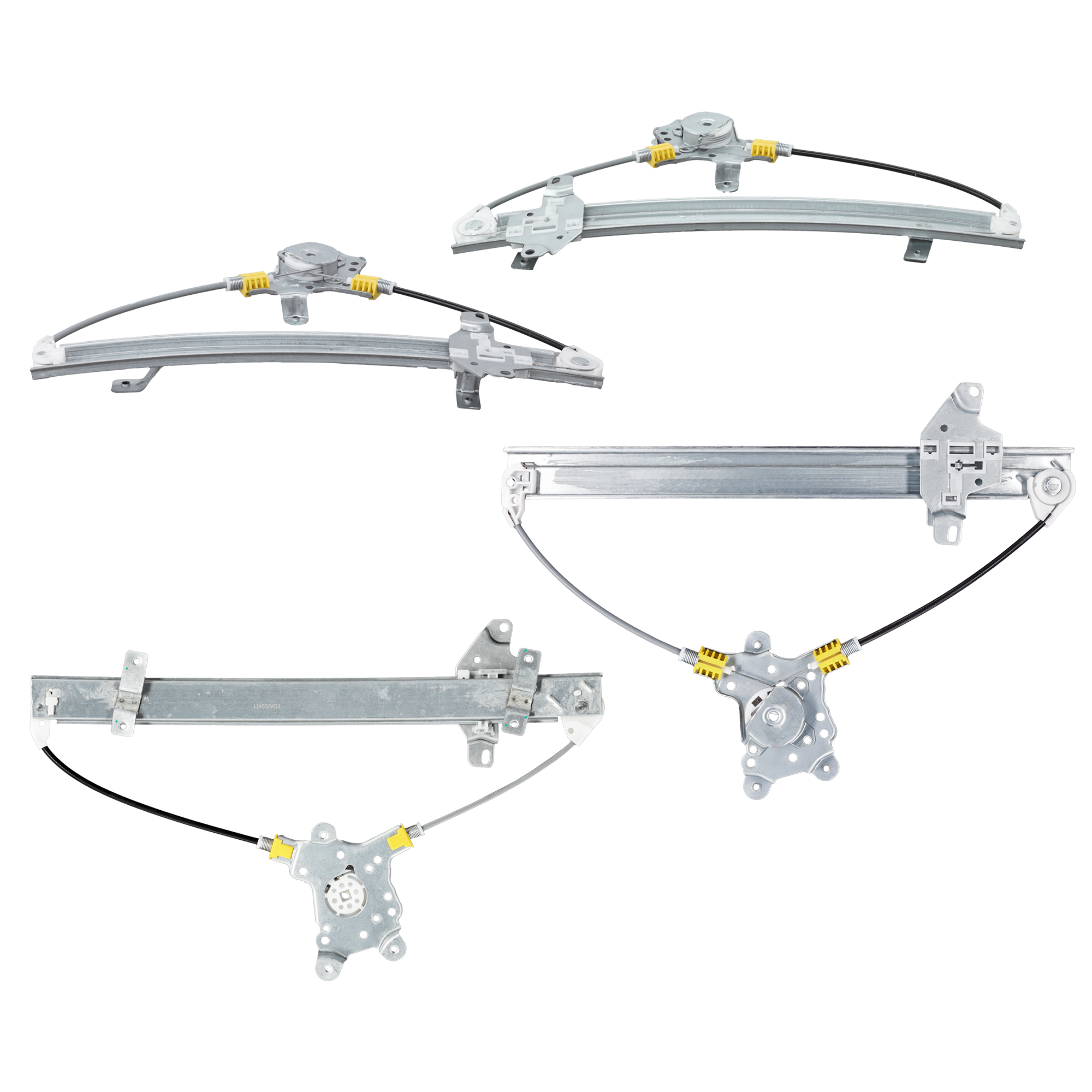 AM LANCER 02-07 FRONT AND REAR WINDOW REGULATOR RH AND LH Power w o Motor ES LS OZ Rally Models SKU SET JM491705-4 Partslink MI1350104 MI1351104 OEM MR991325 MR991326 MR991337 MR9