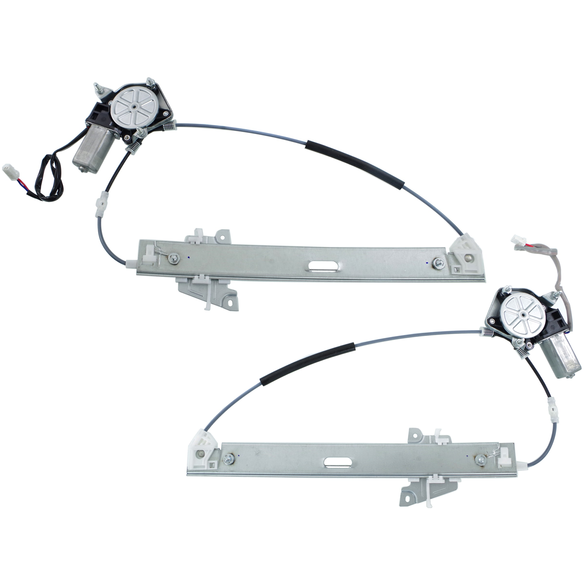 AM MPV 00-06 REAR WINDOW REGULATOR RH AND LH Power w Motor SKU SET JM491737 Partslink MA1550113 MA1551113 OEM LC6272590A PFM LC6273590A PFM