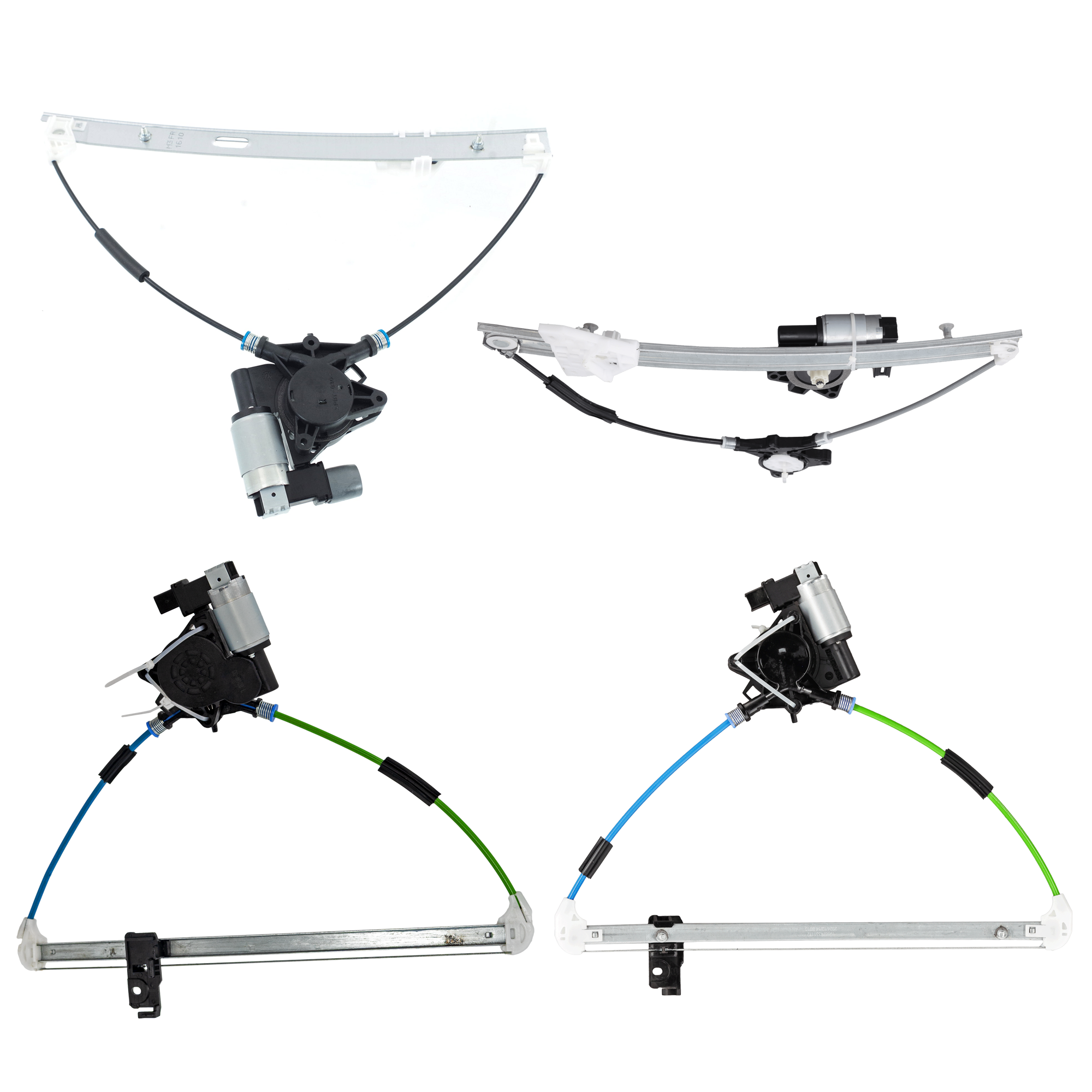AM MAZDA 3-04-09 FRONT AND REAR WINDOW REGULATOR RH AND LH Power w Motor w Anti Pinch Hatchback Sedan SKU SET JM491739-4 Partslink MA1350110 MA1357102 MA1351110 MA1550105 MA1551105 MA1356102 OEM BP4K58590A PFM GJ6A5858XC BP4K