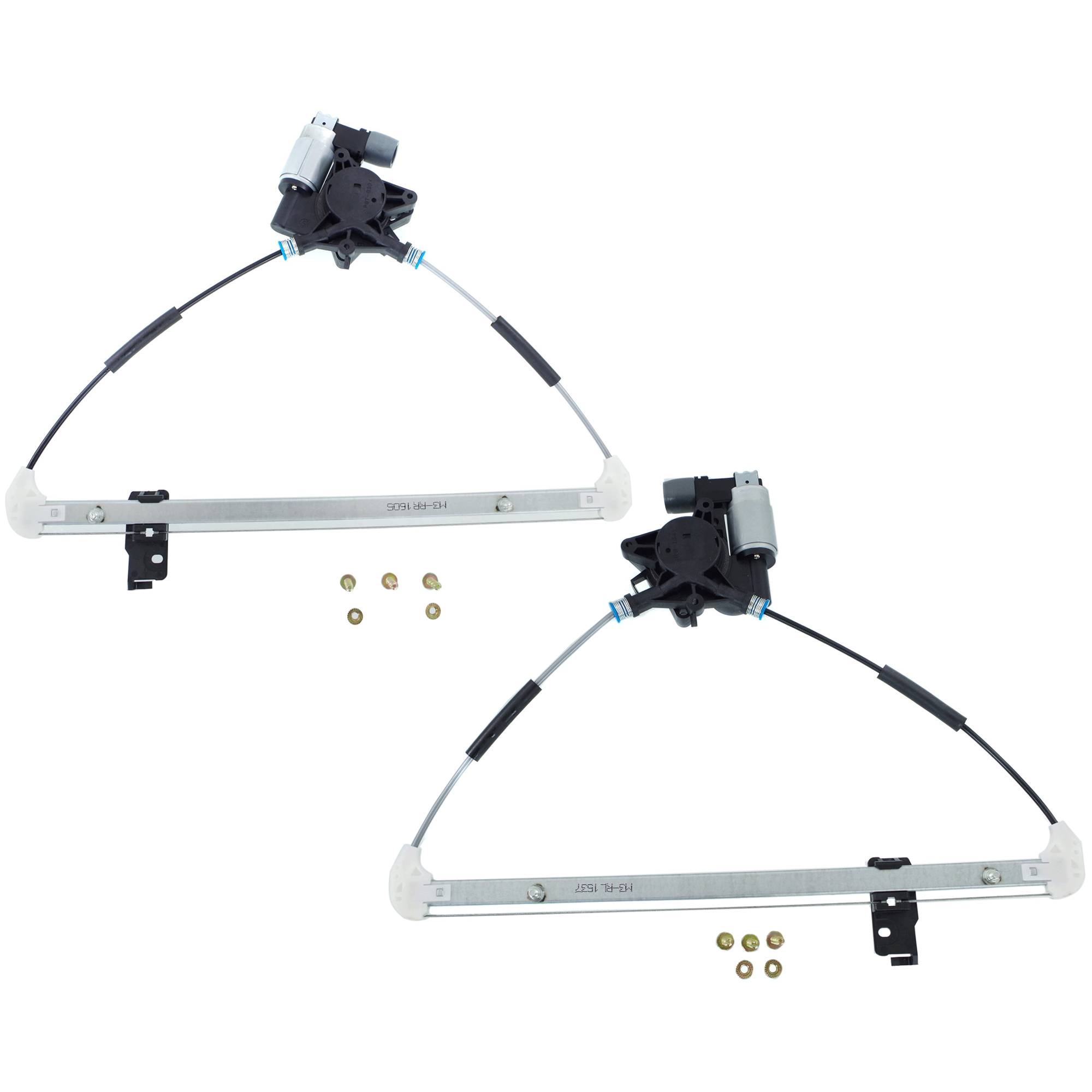 AM MAZDA 3-04-09 REAR WINDOW REGULATOR RH and LH Power w Motor Hatcback Sedan SKU SET JM491739 Partslink MA1550105 MA1357102 MA1551105 MA1356102 OEM BP4K72590E PFM G22C5958XC BP4K