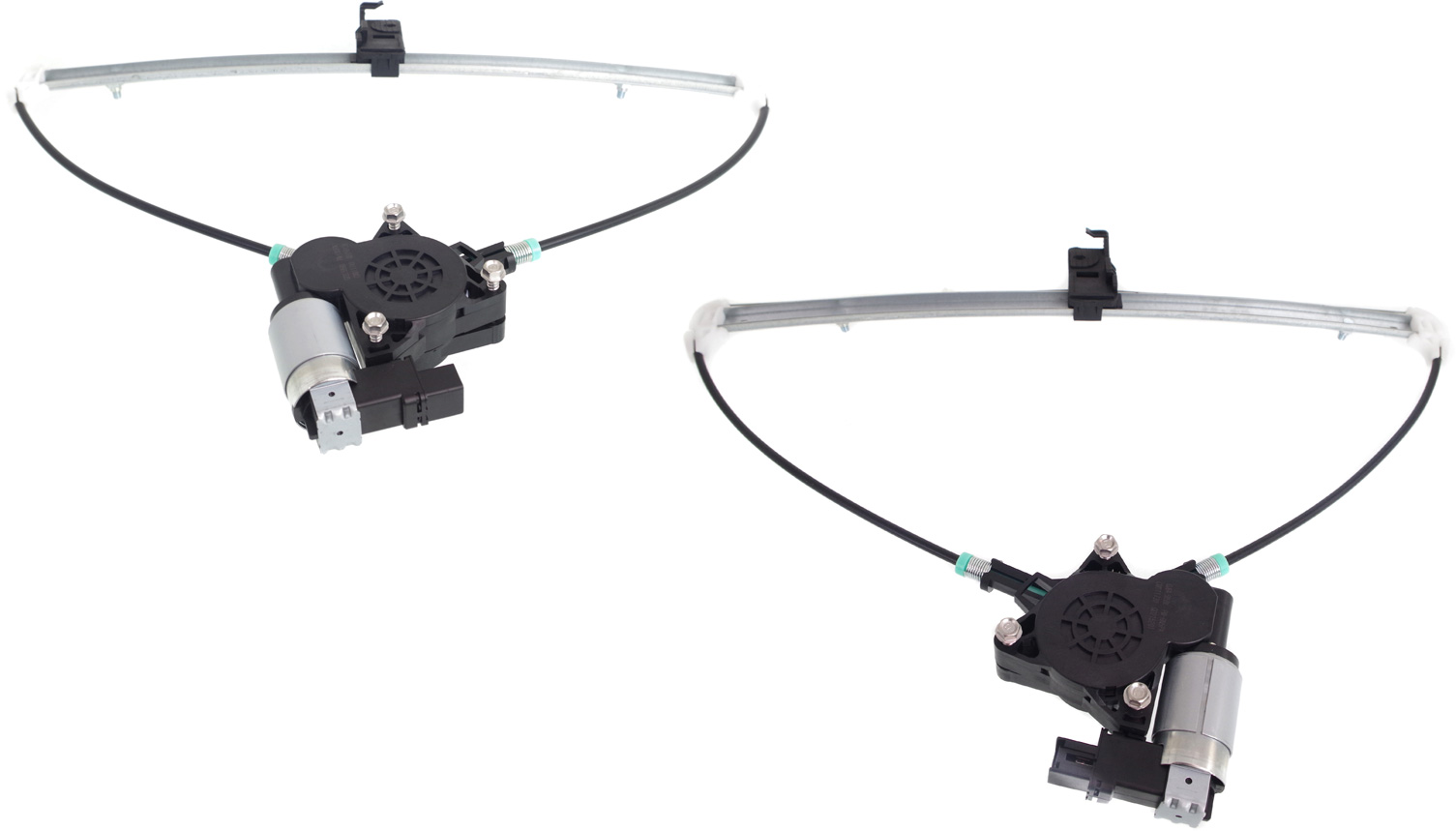 AM CX 7-07-12 REAR WINDOW REGULATOR RH AND LH Power w Motor SKU SET JM491749 Partslink MA1550121 MA1357102 MA1551121 MA1356102 OEM EG2172590C PFM G22C5958XC EG21