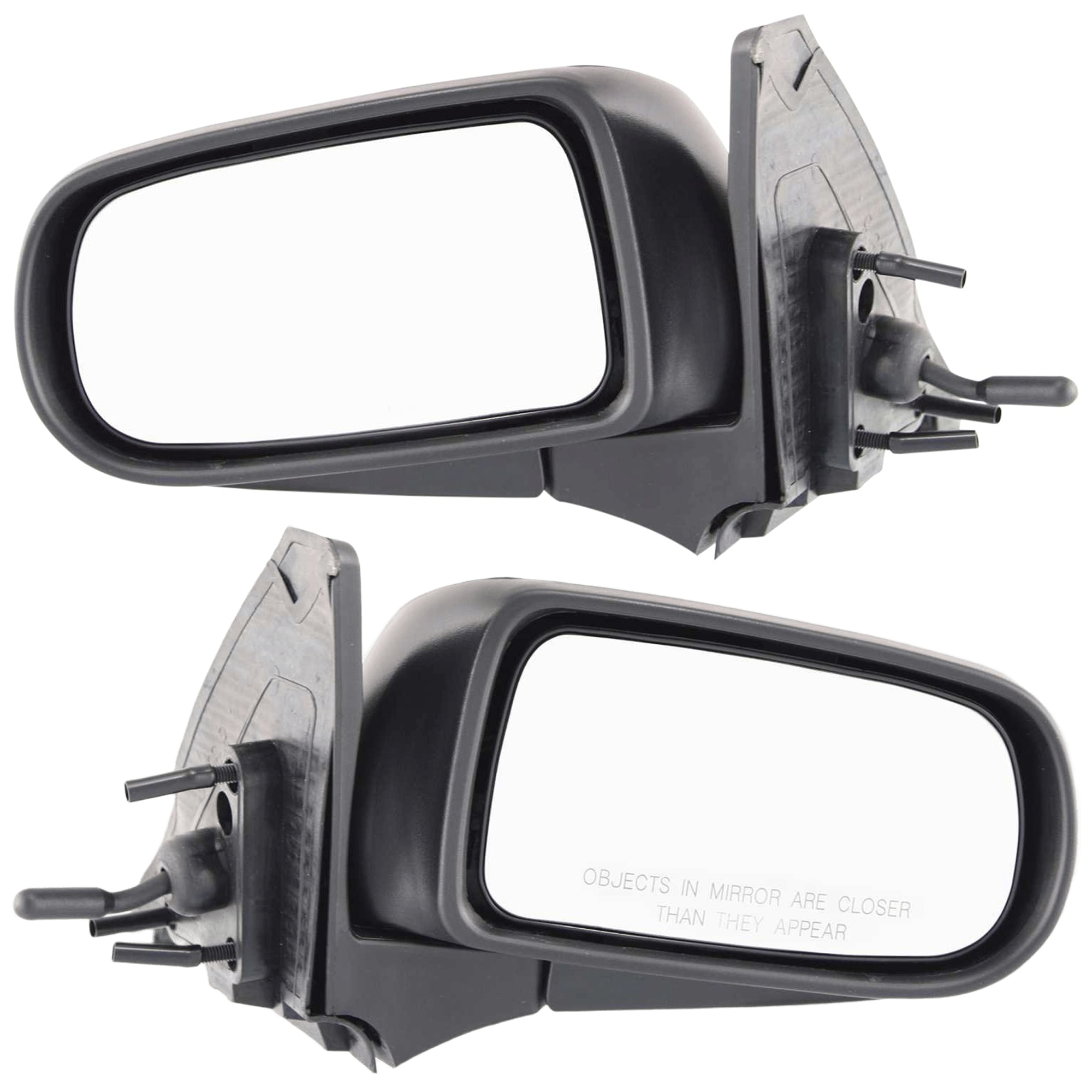 AM PROTEGE 99-03 MIRROR RH AND LH Manual Adjust Manual Folding Non Heated Textured SKU SET JMA35R Partslink MA1320129 MA1321129 OEM BJ0E69120B BJ0E69180B