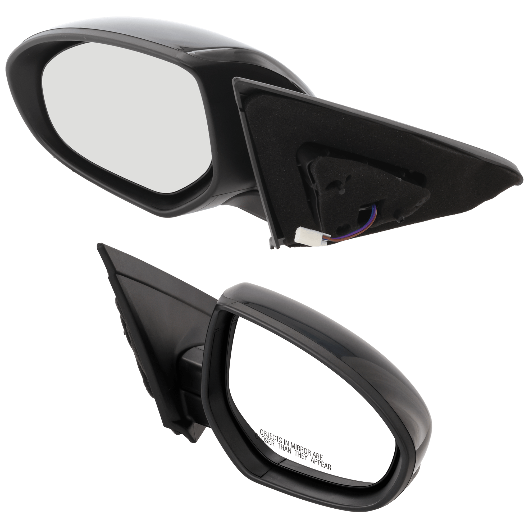 AM MAZDA 3-10-13 MIRROR RH AND LH Power Manual Folding Non Heated Paintable No Signal Light SKU SET JMA68ER Partslink MA1320162 MA1321162 OEM BBM26912ZL BBM26918ZL