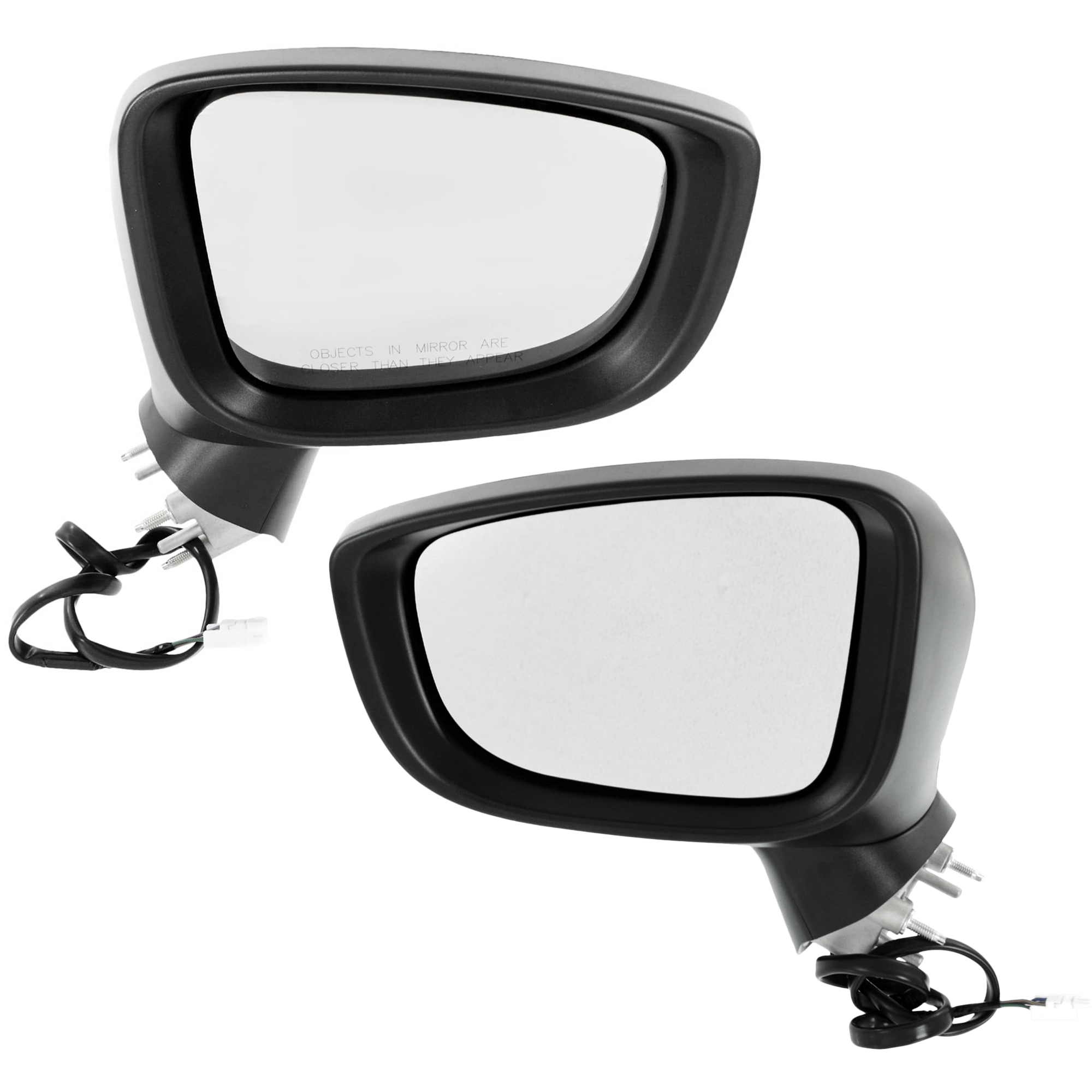 AM MAZDA 3-14-16 MIRROR RH AND LH Power Manual Folding Non Heated Paintable w Signal Light No BSD HB Sedan Japan Built Vehicle SKU SET JMA85ER S Partslink MA1320179 MA1321179 OEM BHS269121E PFM BJT869121A BHS2