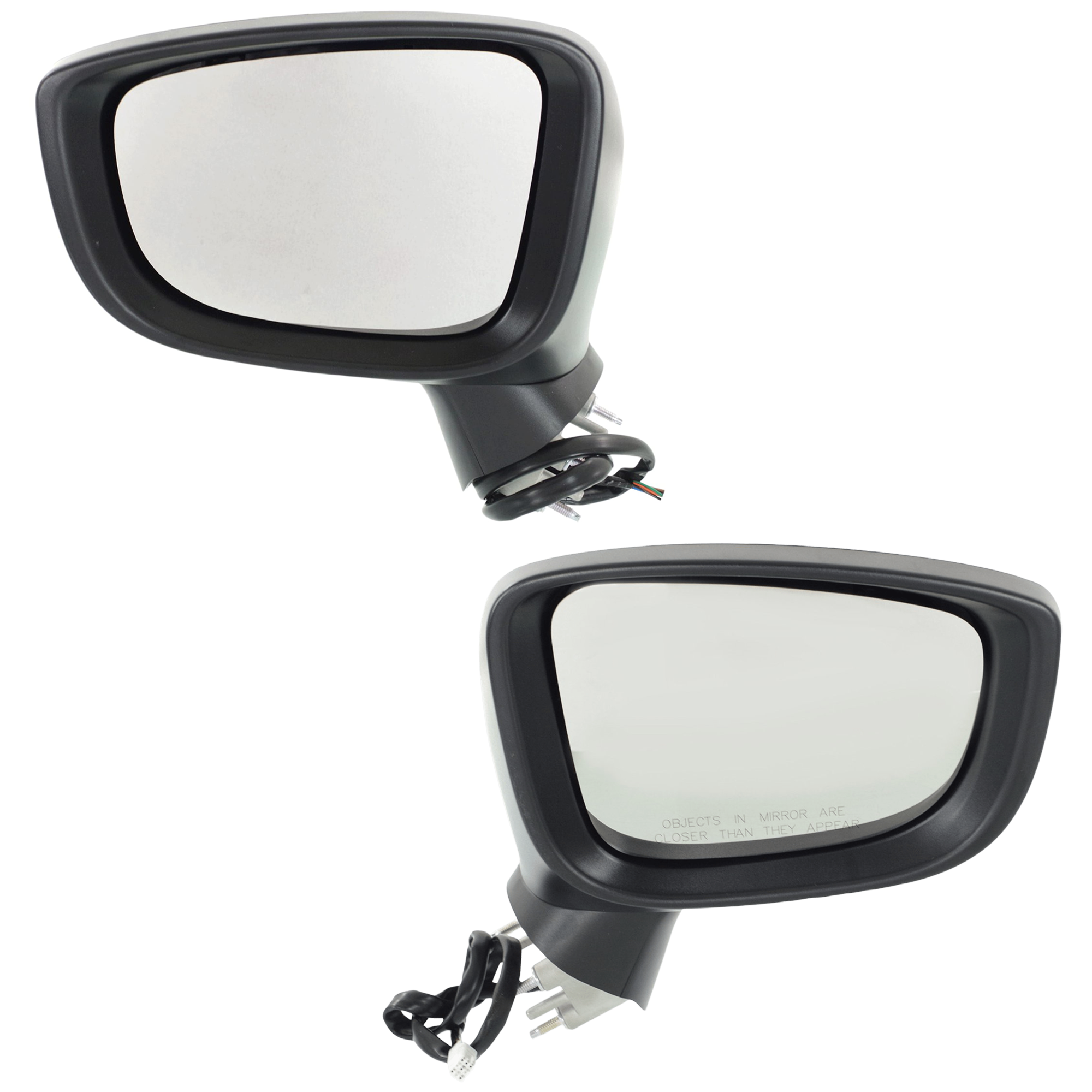 AM MAZDA 3-14-16 MIRROR RH AND LH Power Manual Folding Heated Paintable w Signal Light No BSD HB Sedan Japan Built Vehicle SKU SET JMA86ER S Partslink MA1320180 MA1321180 OEM BJE369121D PFM BJS869121A BJE3