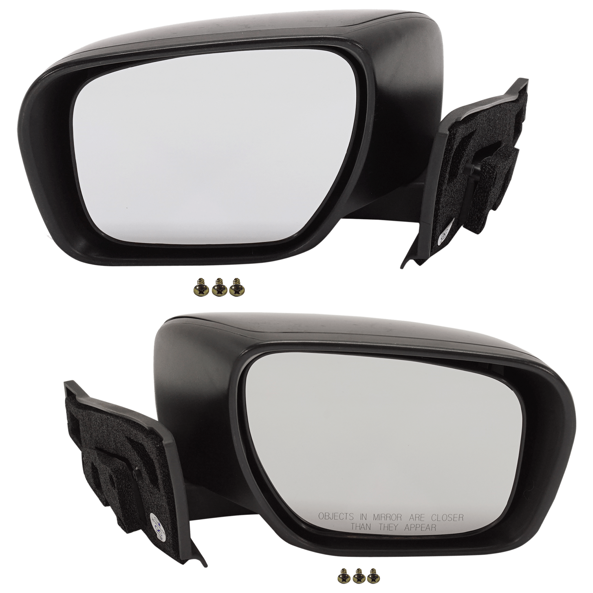 AM CX 7-10-12 MAZDA 5-08-17 MIRROR RH AND LH Power Manual Folding Heated Paintable No Auto dimming BSD Memory and Signal Light SKU SET JMA90ER Partslink MA1320212 MA1321212 OEM CC3369121A CC3369181A