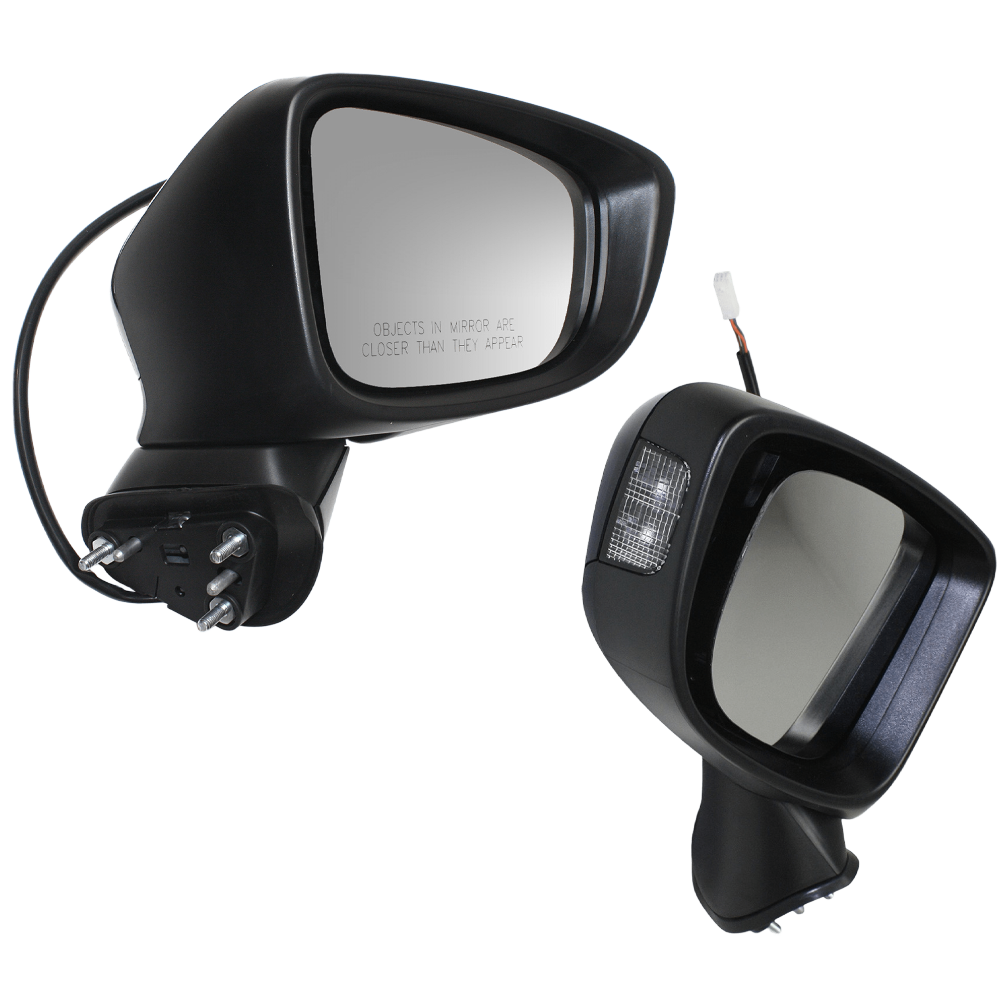 AM MAZDA 6-14-16 MIRROR RH AND LH Power Manual Folding Non Heated Paintable w Signal Light No BSD SKU SET JMZ83ER S Partslink MA1320177 MA1321177 OEM GJR969121C PFM GJR969181C PFM