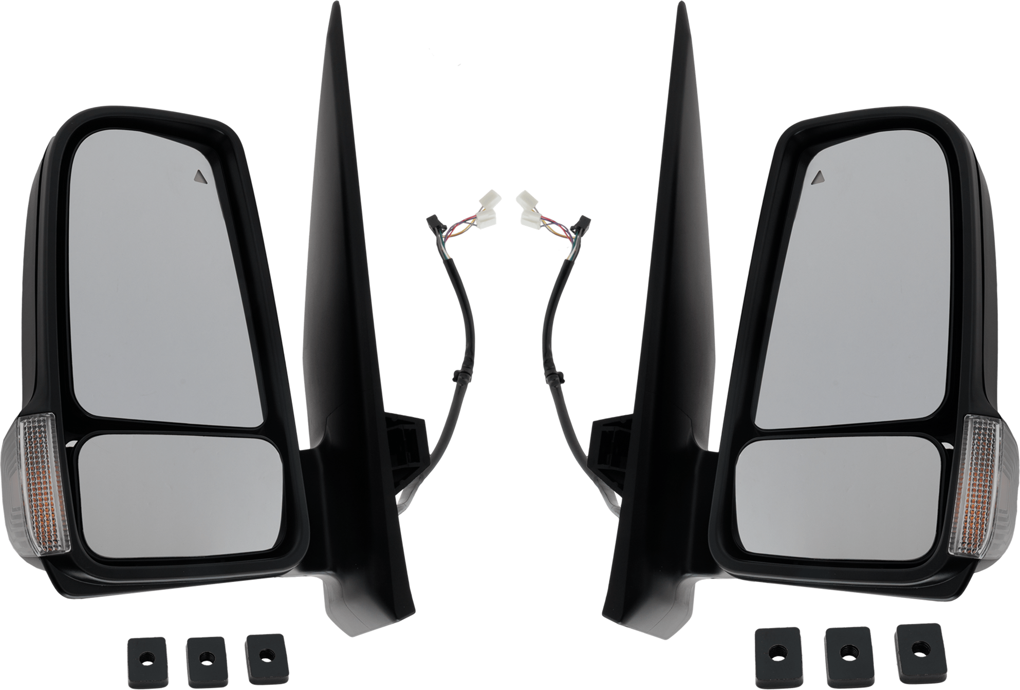 AM MERCEDES BENZ SPRINTER 19-22 MIRROR RH AND LH Power Power Folding Heated Textured Black w Signal Light No Auto dimming w BSD No Memory and Puddle Light SKU SET JMZ96ER Partslink MB1320121 MB1321121 OEM 9108111600 PFM 9108111700 PFM