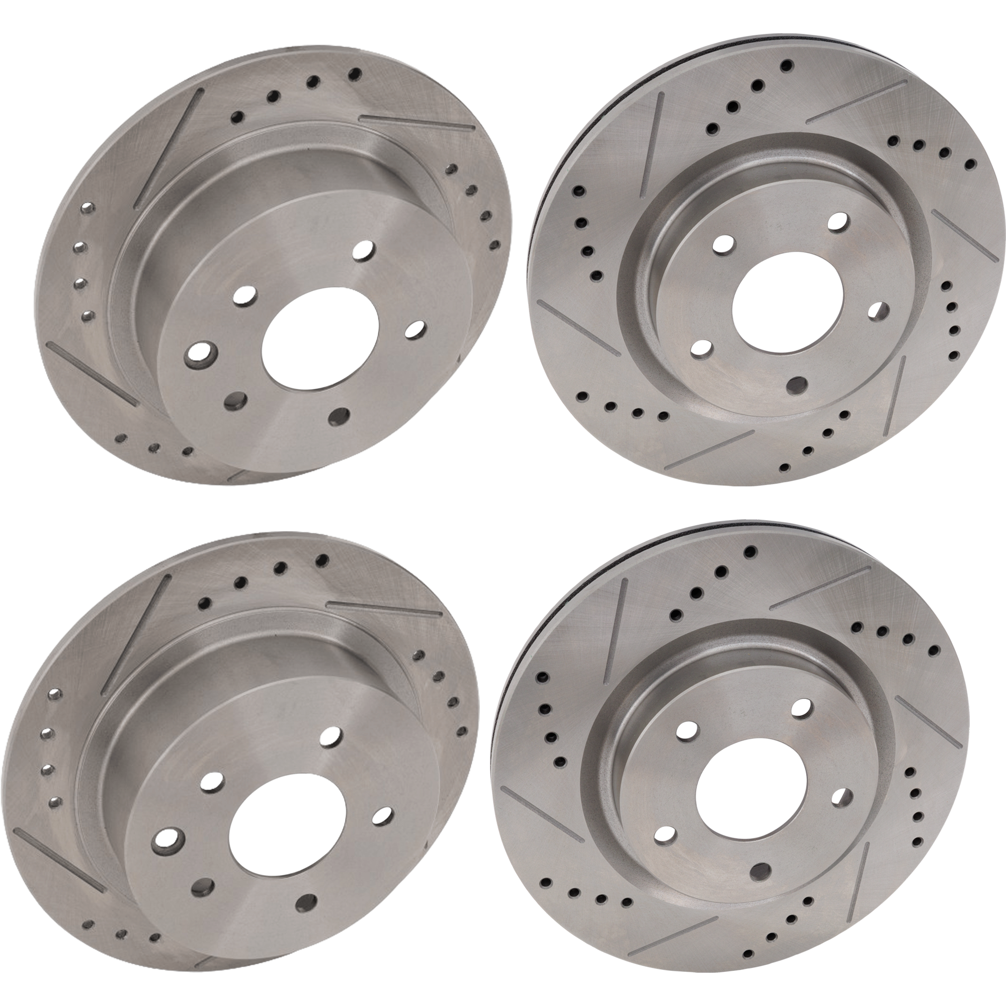 AM ALTIMA 07-13 FRONT AND REAR BRAKE DISC RH AND LH 4 Wheel Set Cross drilled and Slotted SKU SET JN27110016DRS4 OEM 19987-31312-145398-476840-0832