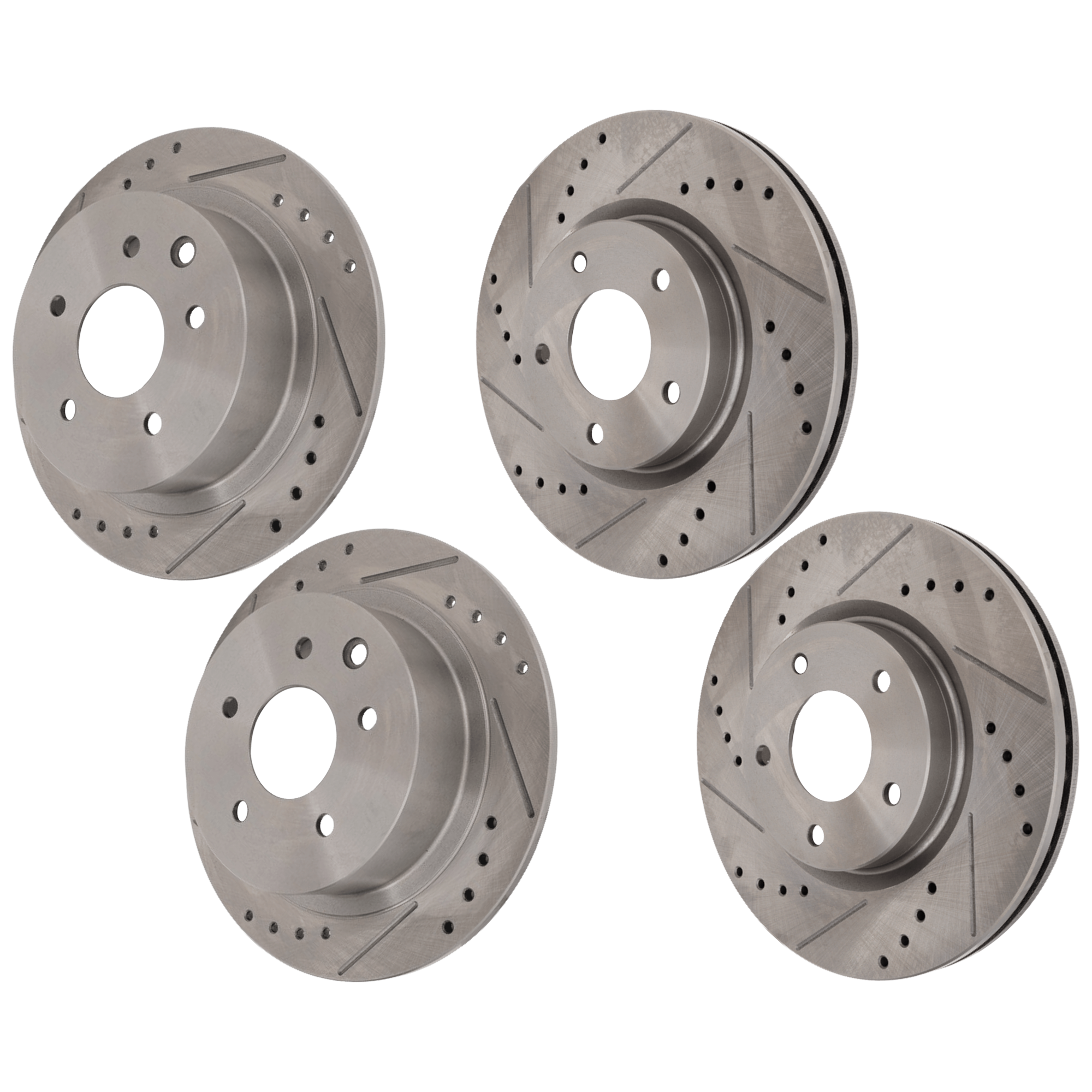 AM ALTIMA 13-21 FRONT AND REAR BRAKE DISC RH AND LH 4 Wheel Set Cross drilled and Slotted SKU SET JN27110017DRS4 OEM 19987-31312-145398-476840-0832