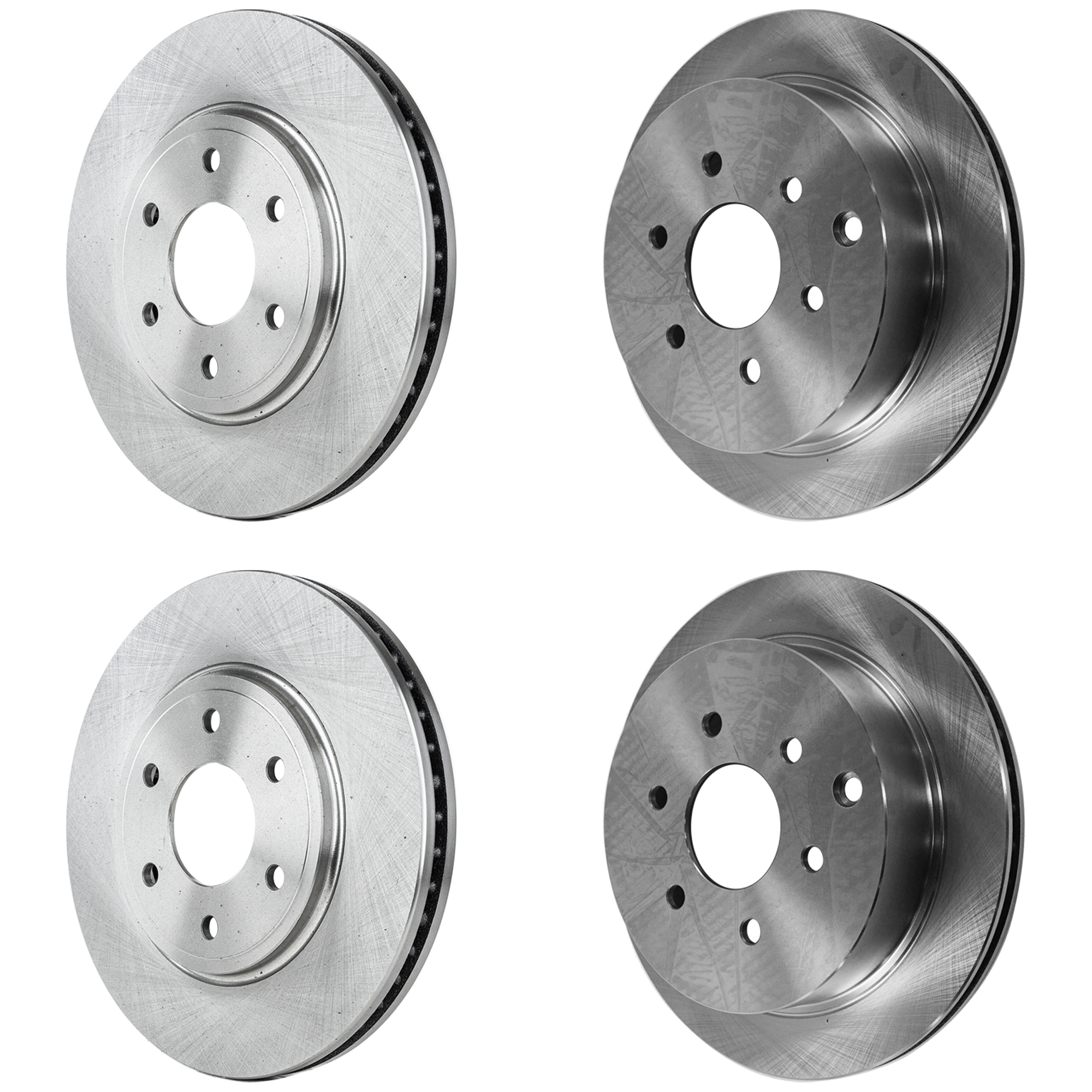 AM EQUATOR 09-12 FRONTIER 05-19 FRONT AND REAR BRAKE DISC 4 Wheel Set SKU SET JN27110019-4 OEM 40206EA01A 402069BD0B 402069BD