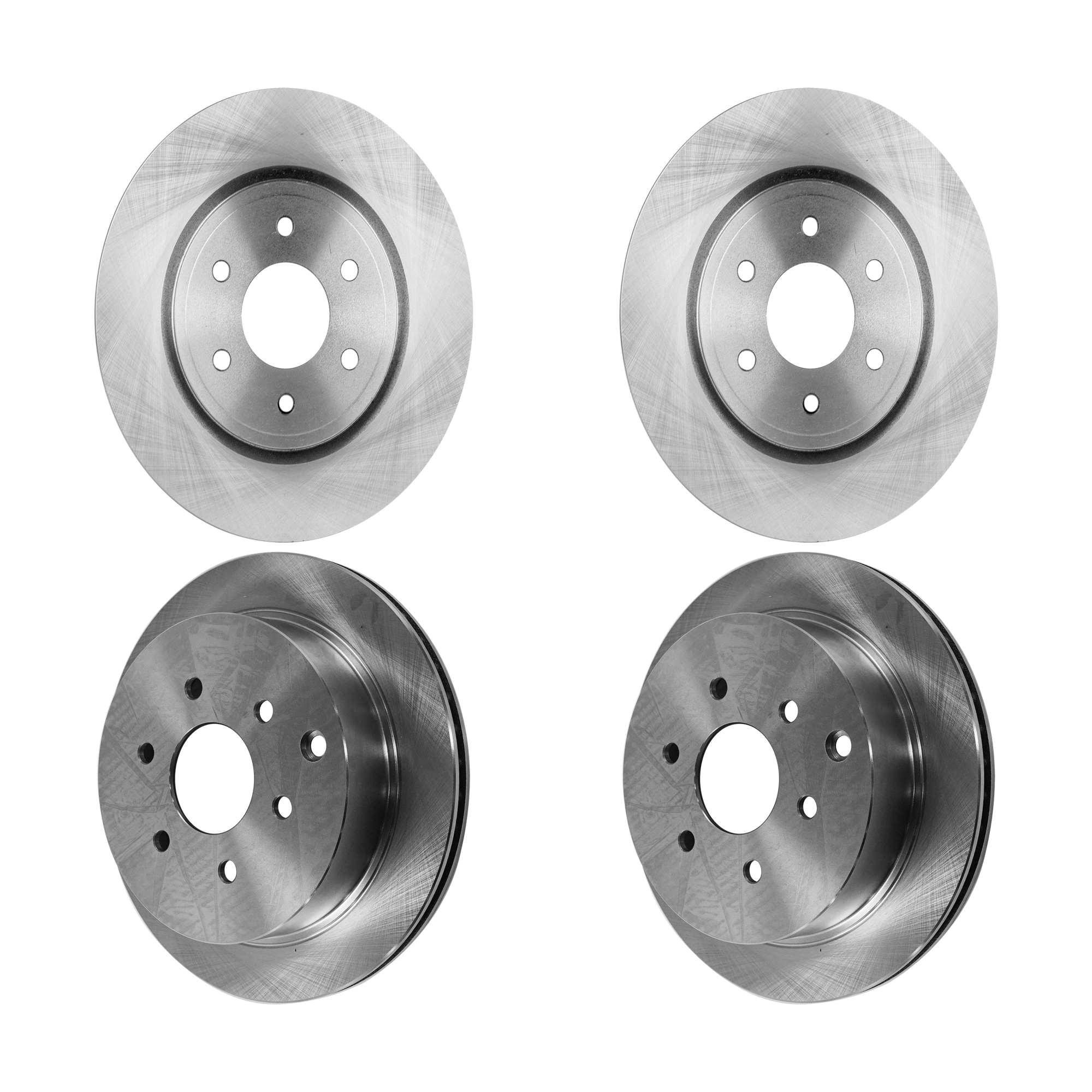 AM EQUATOR 09-12 FRONTIER 05-23 FRONT AND REAR BRAKE DISC Plain Surface Vented 6 Lugs 4 Wheel Set SKU SET JN27110036-4 A OEM 40206EB300-40206EA00A 402069BE