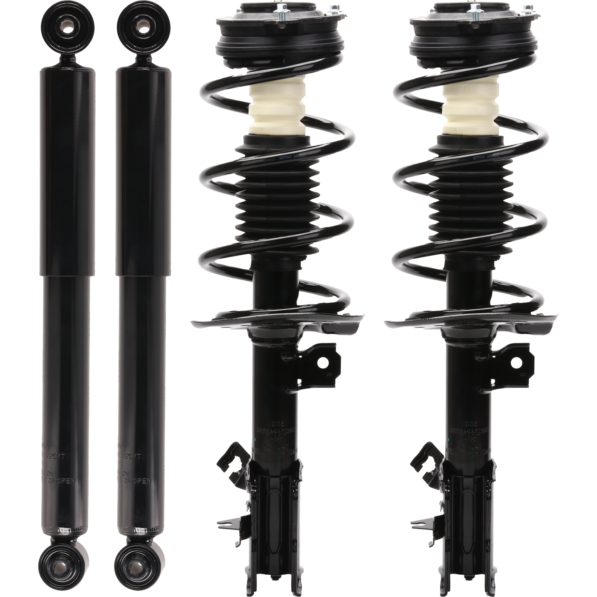 AM ROGUE 08-12 FRONT AND REAR SHOCK AND FULLY LOADED STRUT RH AND LH Gas Charged Twin tube Set of 4 SKU SET JN28050009-4 OEM 172608-272608-882442-501726089