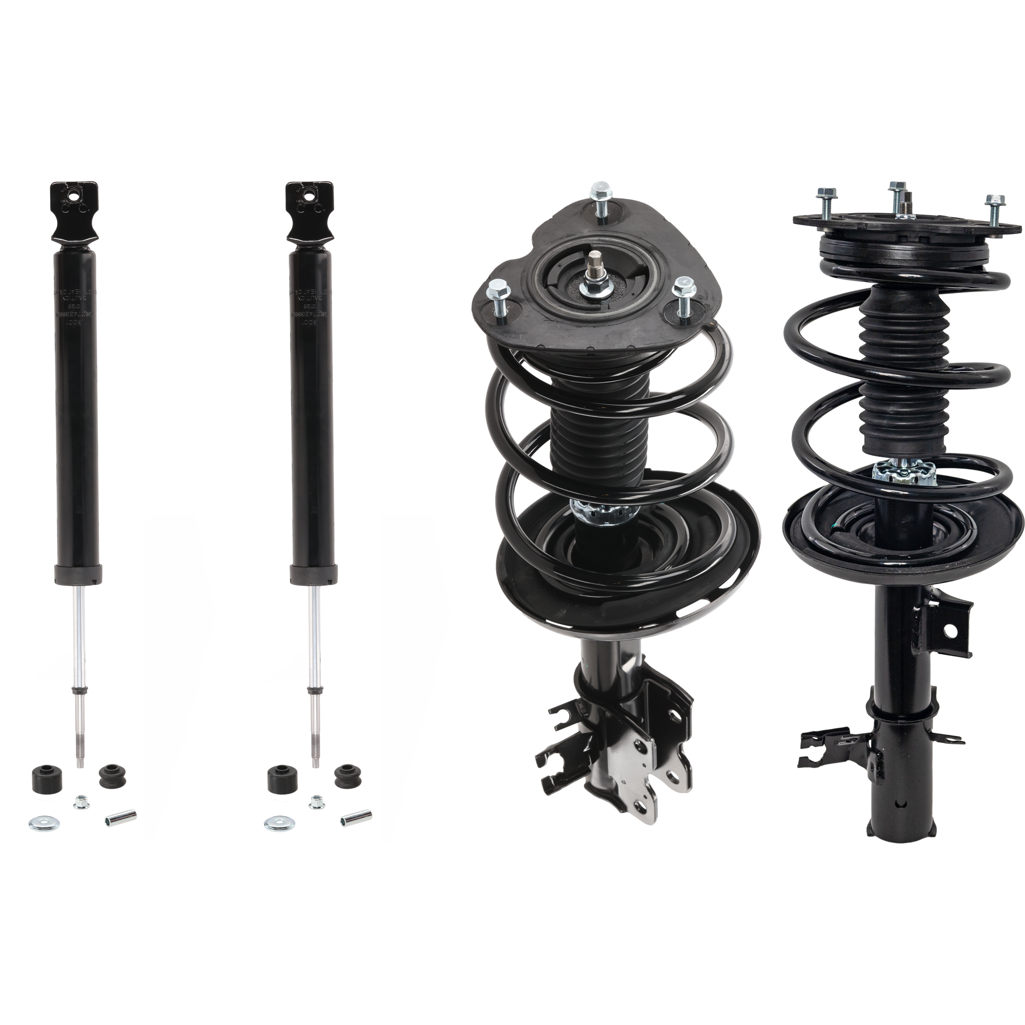 AM MAXIMA 09-14 FRONT AND REAR SHOCK AND FULLY LOADED STRUT RH AND LH Gas Charged Twin tube Set of 4 SKU SET JN28050027-4 OEM 172604-272604-853010-501726049