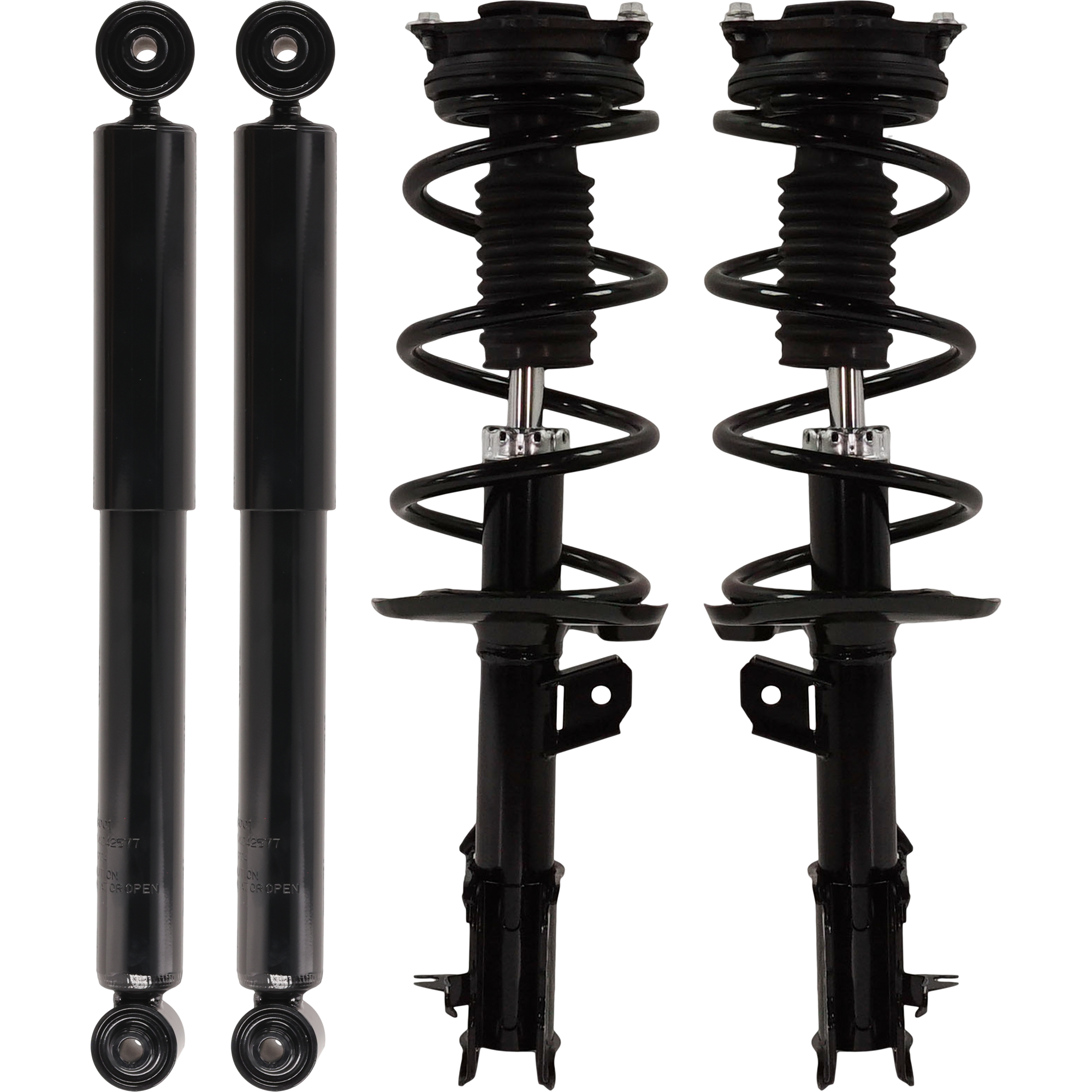 AM ROGUE 12-13 ROGUE SELECT 14-15 FRONT AND REAR SHOCKS AND LOADED STRUTS RH AND LH Front Wheel Drive Set of 4 SKU SET JN28050035-4 OEM 1333511L 172898 SR4554-2701651