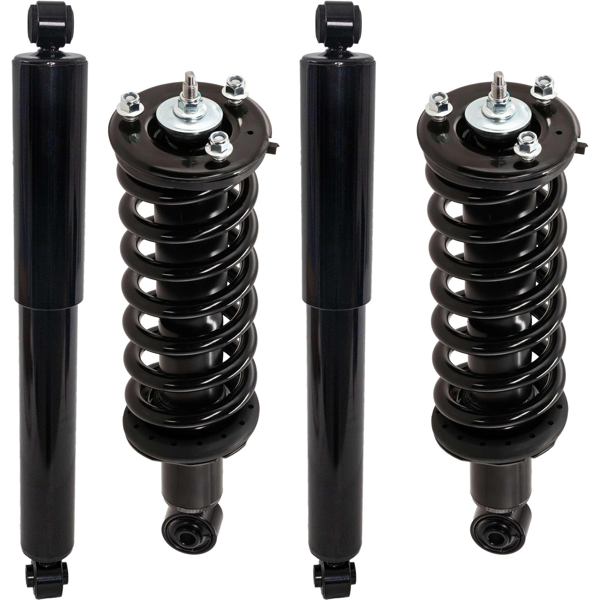AM FRONTIER 05-21 FRONT AND REAR SHOCK AND FULLY LOADED STRUT RH AND LH SKU SET JN28050045-4 OEM 37273-255410-316924-342845-345