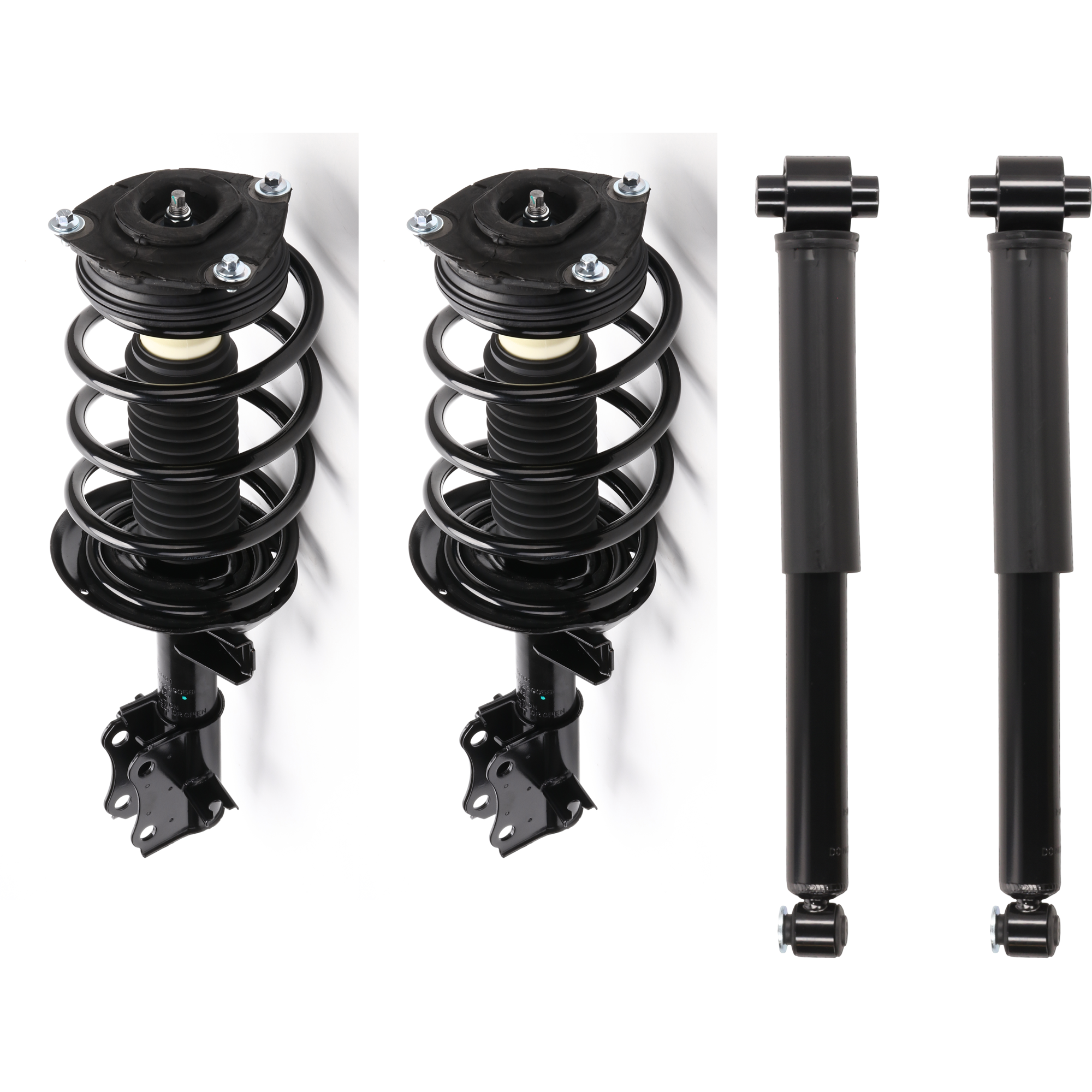 AM SENTRA 07-12 FRONT AND REAR SHOCK AND FULLY LOADED STRUT RH AND LH Gas Charged Twin tube Set of 4 SKU SET JN280547-4 OEM E4302ET00B E4302ZJ60A E4303ET0