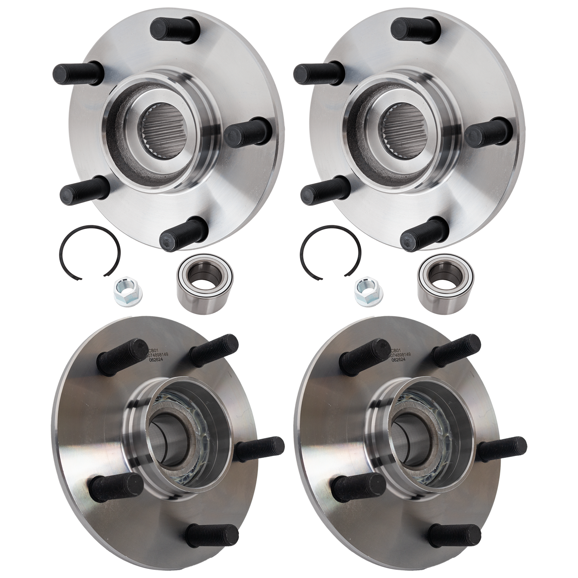 AM I30-00-01 I35-02-04 MAXIMA 00-03 FRONT AND REAR HUB ASSEMBLY RH AND LH SKU SET JN283704-4 B OEM 402022Y010-512203-516217-71220