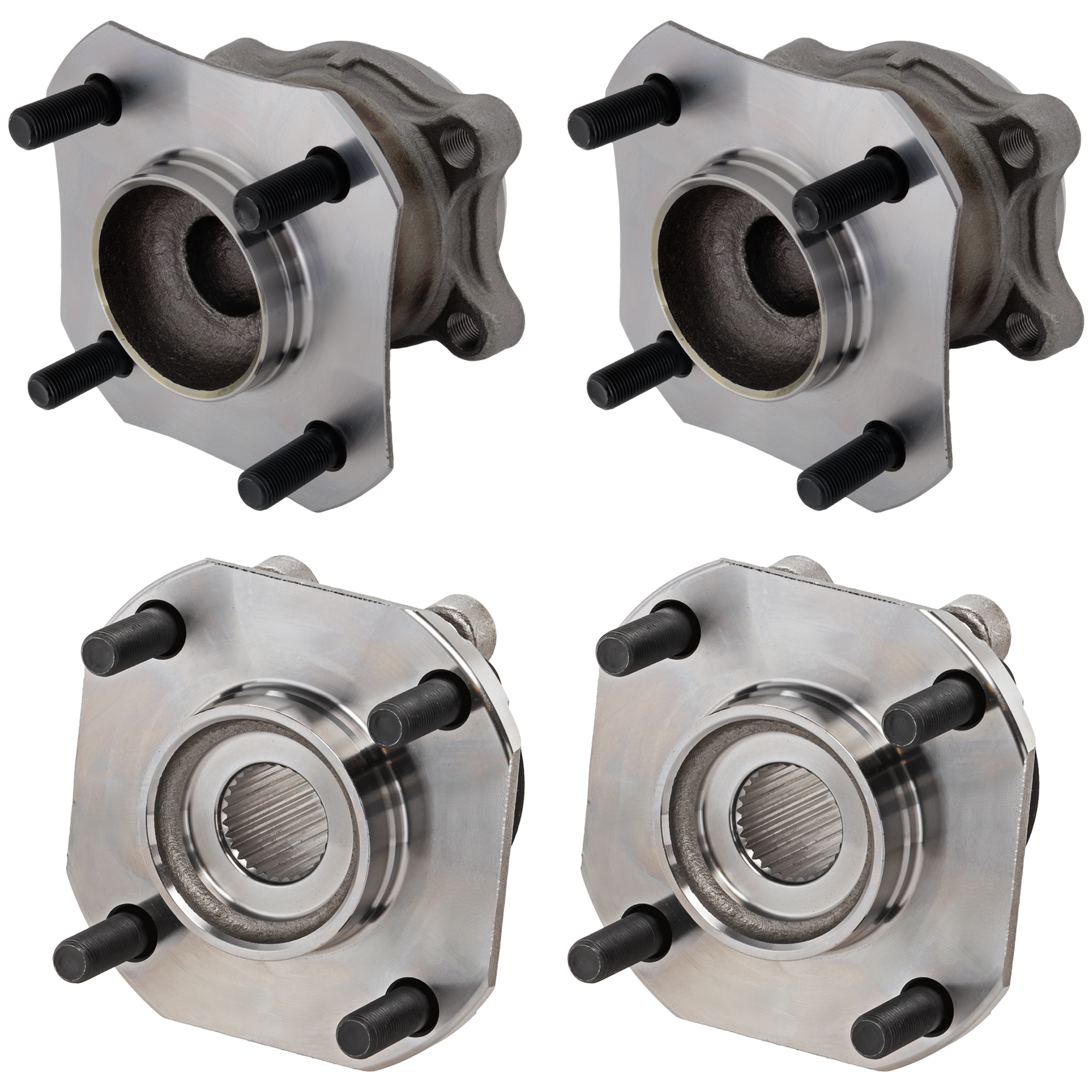 AM SENTRA 07-12 FRONT AND REAR HUB ASSEMBLY RH AND LH 4 Wheel ABS SKU SET JN283717-4 OEM 43202ET010-91330201