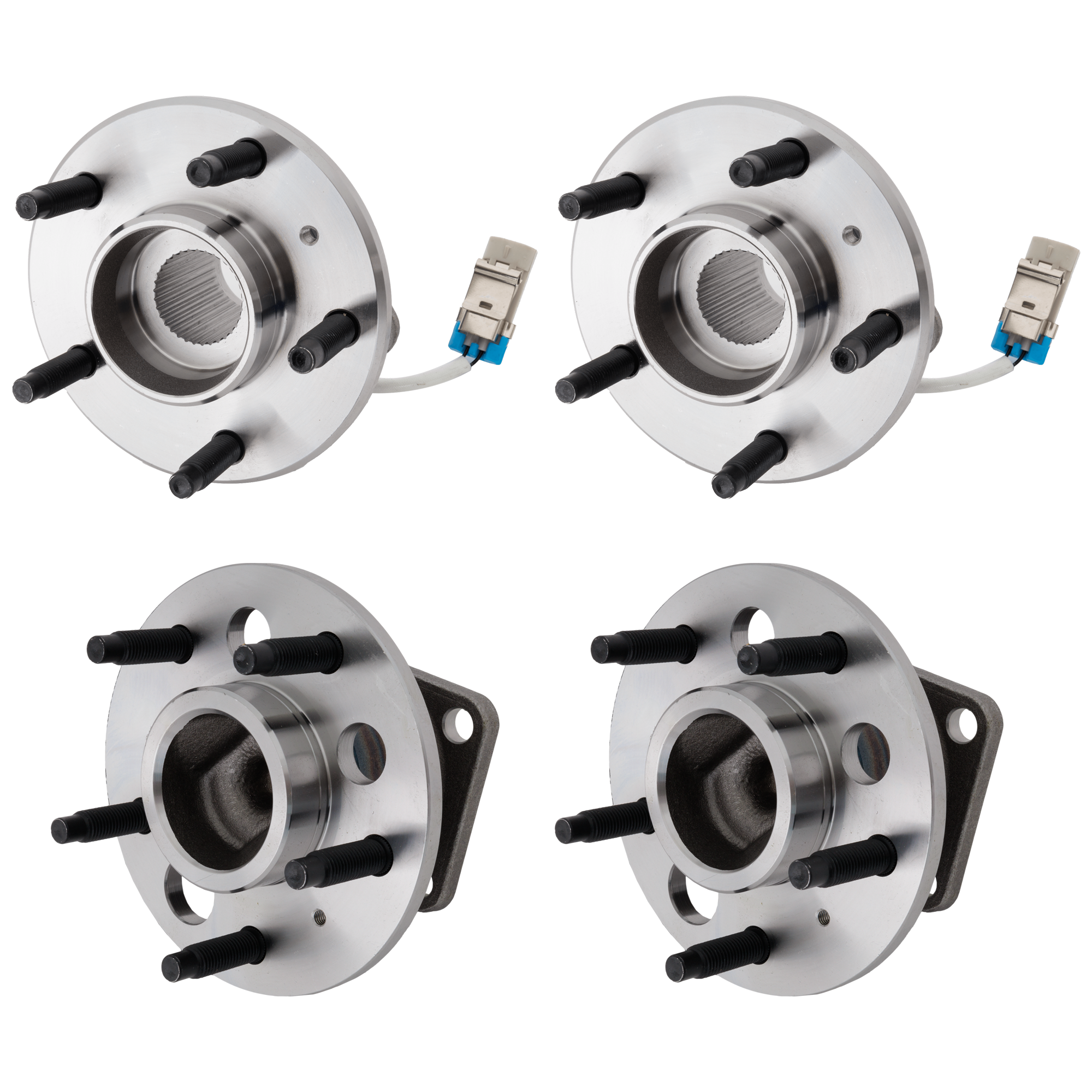 AM SILHOUETTE VENTURE 97-04 FRONT AND REAR HUB ASSEMBLY RH AND LH SKU SET JN285907-4 OEM 12429204-88964177