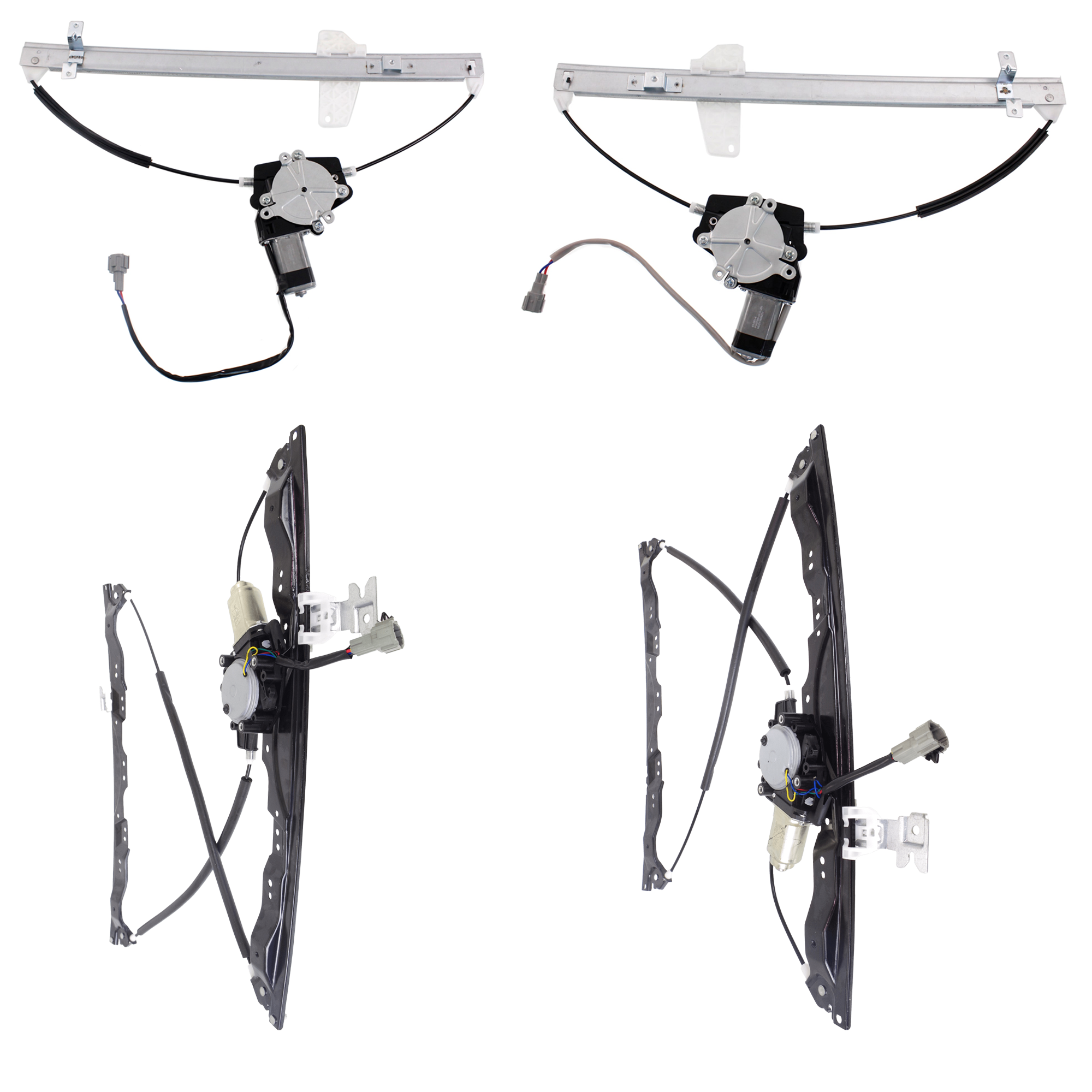 AM ARMADA 05-15 QX56-04-10 FRONT AND REAR WINDOW REGULATOR RH AND LH Set of 4 SKU SET JN462943-4 Partslink NI1350143 NI1351143 OEM 80720ZT00A 807309FJ0A 80721ZT0