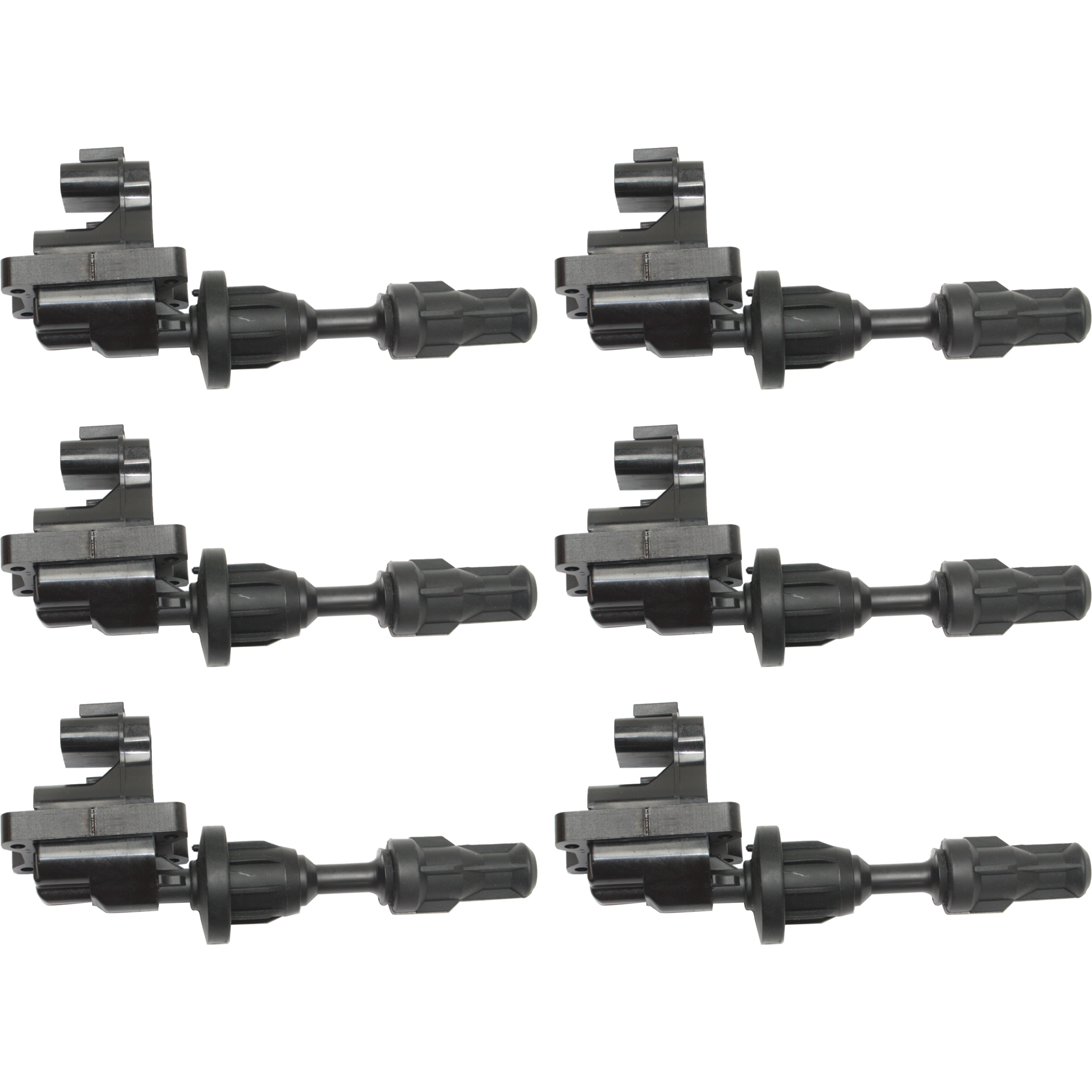 AM 300ZX 90-96 J30-93-97 IGNITION COIL Set of 6-3 Male Terminals Blade Type Engine Head Mounting Location 12 Volts SKU SET JN504616-6