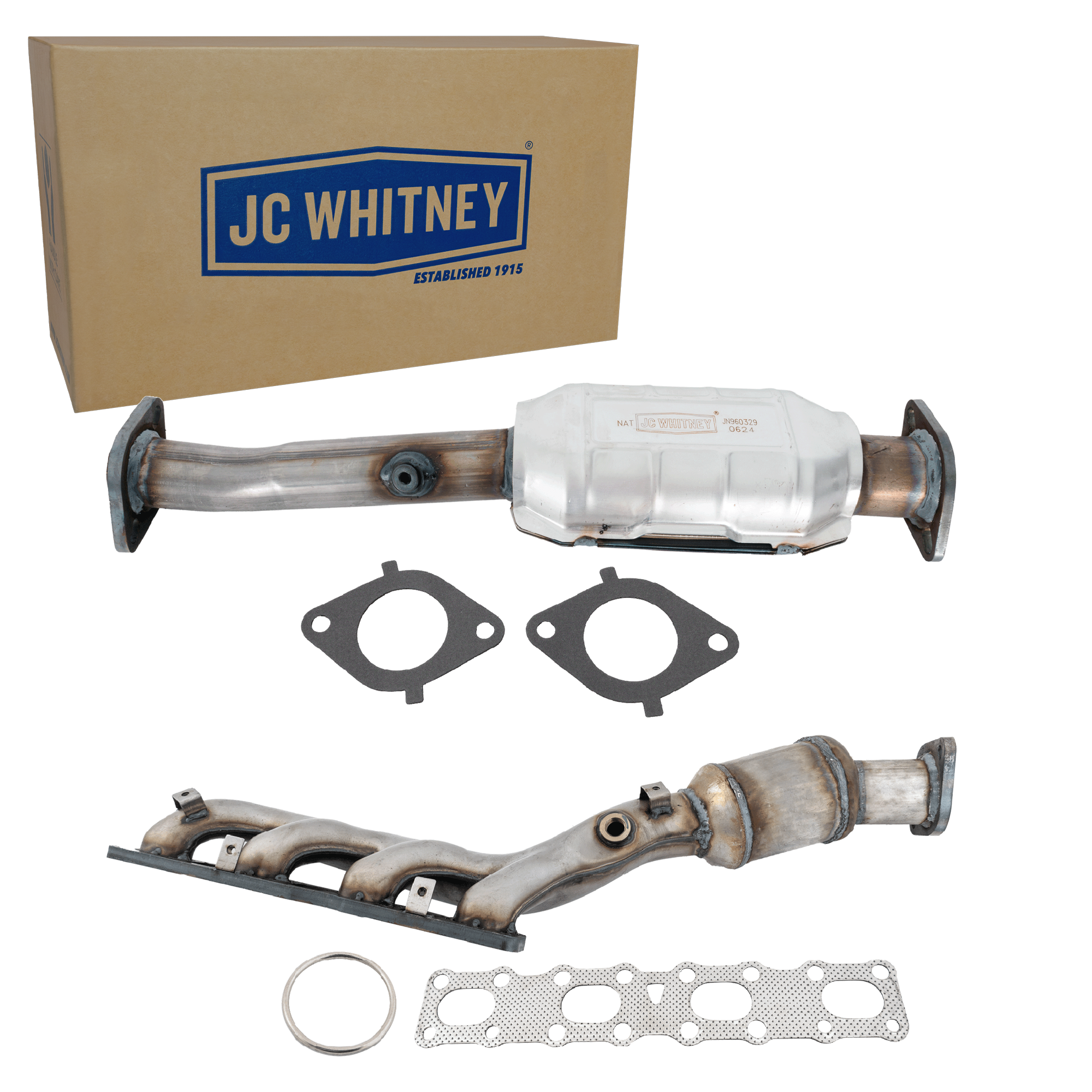 AM TITAN 04-15 CATALYTIC CONVERTER Front and Rear RH 8 Cyl. 5.6L Engine w Exhaust Manifold SKU SET JN960316