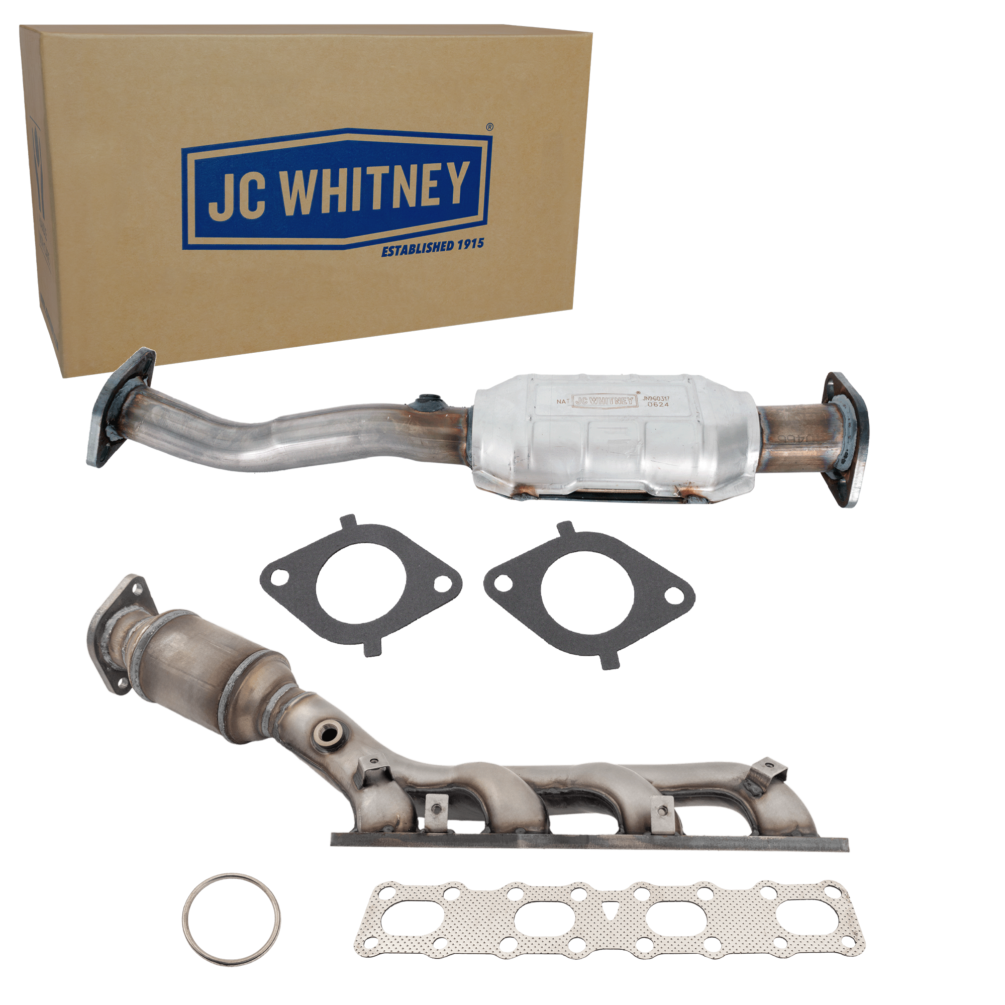 AM TITAN 04-15 CATALYTIC CONVERTER Front and Rear LH 8 Cyl. 5.6L Engine w Exhaust Manifold SKU SET JN960317