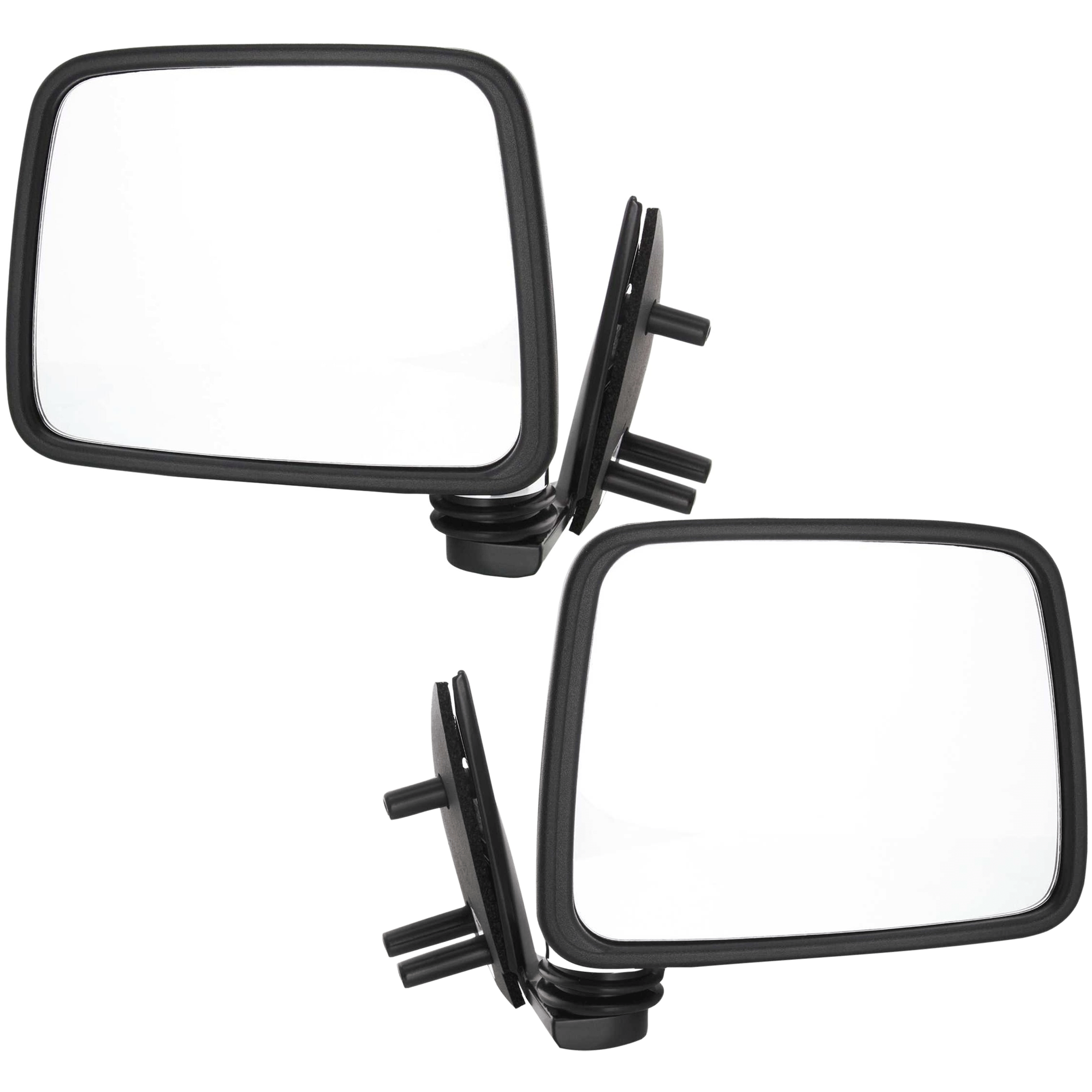 AM D21-86-94 PICKUP 95-97 MIRROR RH AND LH Manual Adjust Manual Folding Non Heated Chrome SKU SET JNS10CR Partslink NI1320109 NI1321109 OEM 9630211G7A K630111G26