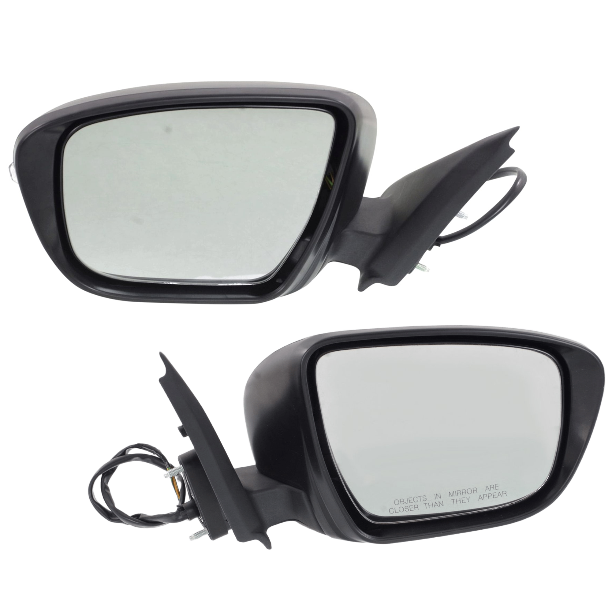 AM JUKE 15-17 MIRROR RH AND LH Power Manual Folding Non Heated Paintable w Signal Light w o Side View Camera SKU SET JNS145ER S Partslink NI1320269 NI1321269 OEM 963013YM4A PFM 963023YM4B PFM