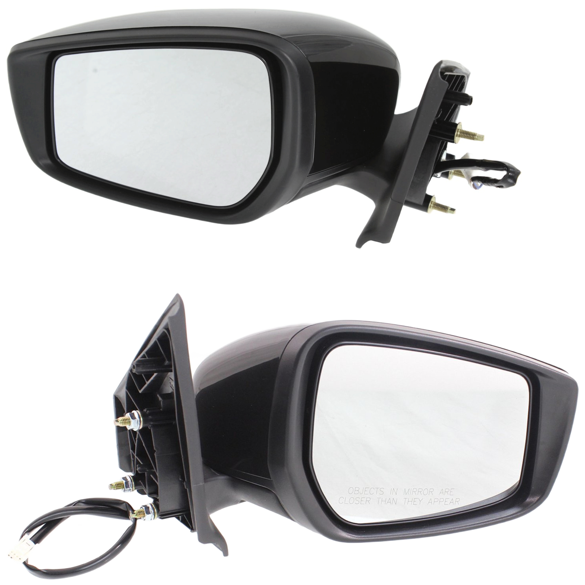 AM VERSA 15-19 MIRROR RH AND LH Power Manual Folding Non Heated Paintable No Signal Light SKU SET JNS147ER Partslink NI1320257 NI1321257 OEM 963019KK1A PFM 963739KK0H 9630