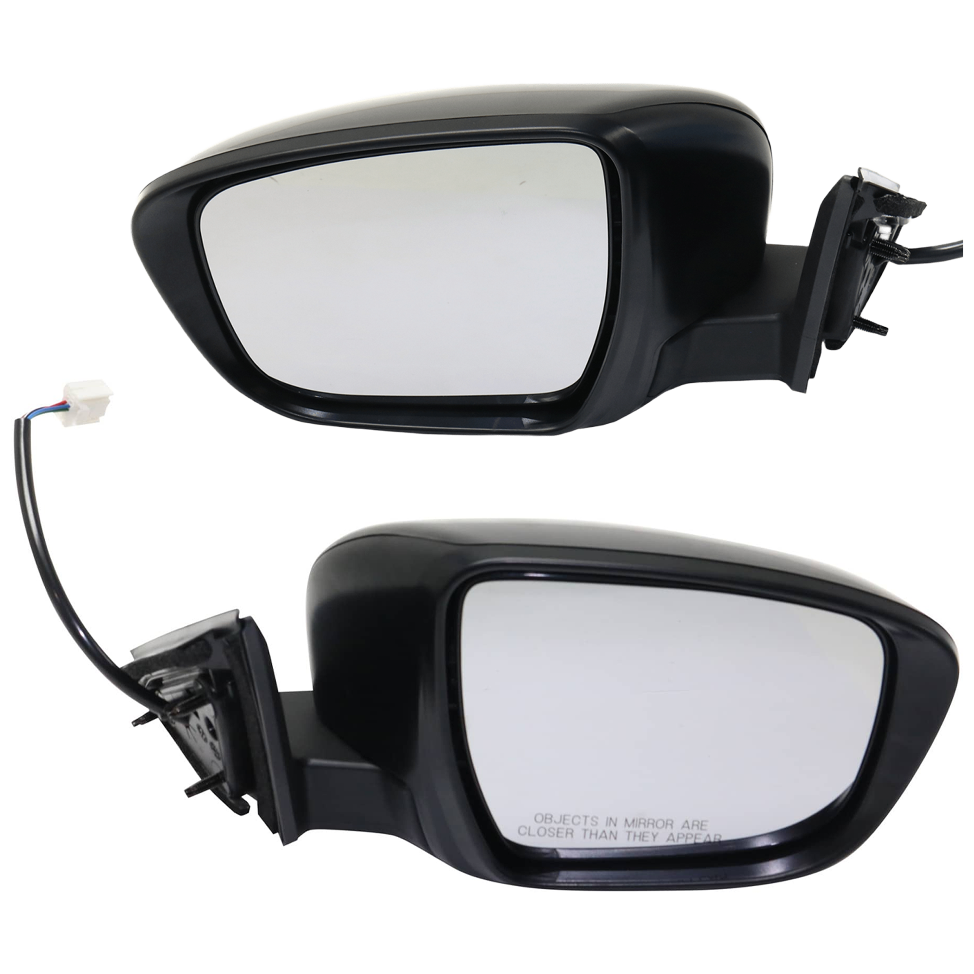 AM ROGUE 16-16 MIRROR RH AND LH Power Manual Folding Non Heated Paintable w Signal Light w o Camera Japan Built Vehicle SKU SET JNS159ER S Partslink NI1320286 NI1321286 OEM 963019TB0C PFM 963029TB0C PFM