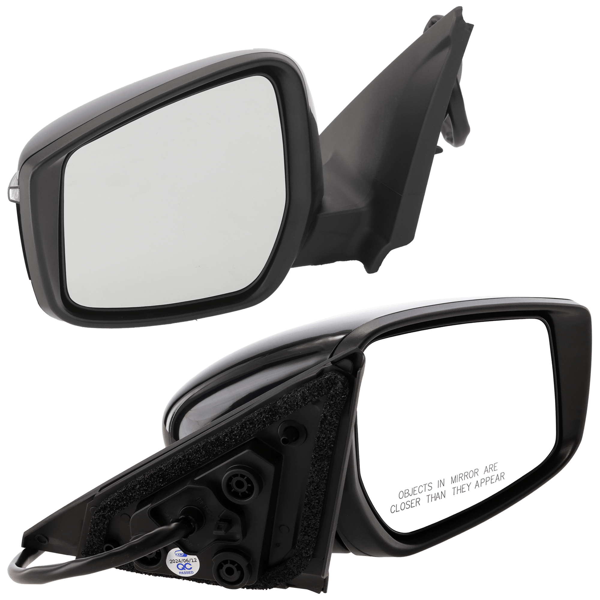 AM KICKS 18-23 MIRROR RH AND LH Power Manual Folding Heated Paintable No BSD and Signal Light SR Model SKU SET JNS212ER Partslink NI1320345 NI1321345 OEM 963015RL1E PFM 963025RL1E PFM