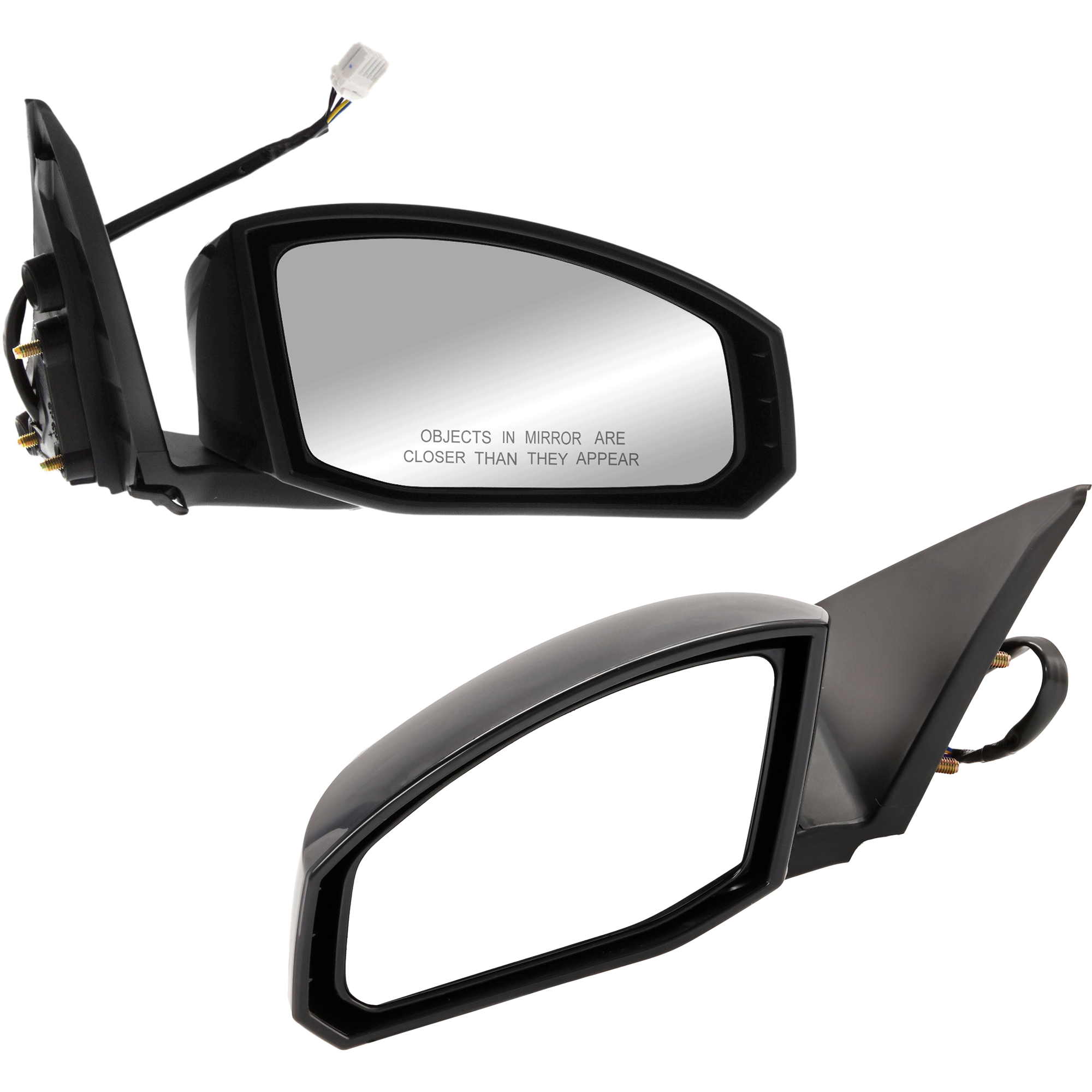 AM 350Z 05-09 MIRROR RH AND LH Power Manual Folding Heated Paintable No Auto dimming BSD Memory and Signal Light SKU SET JNS83ER Partslink NI1320209 NI1321209 OEM K6301CF000 K6302CD060